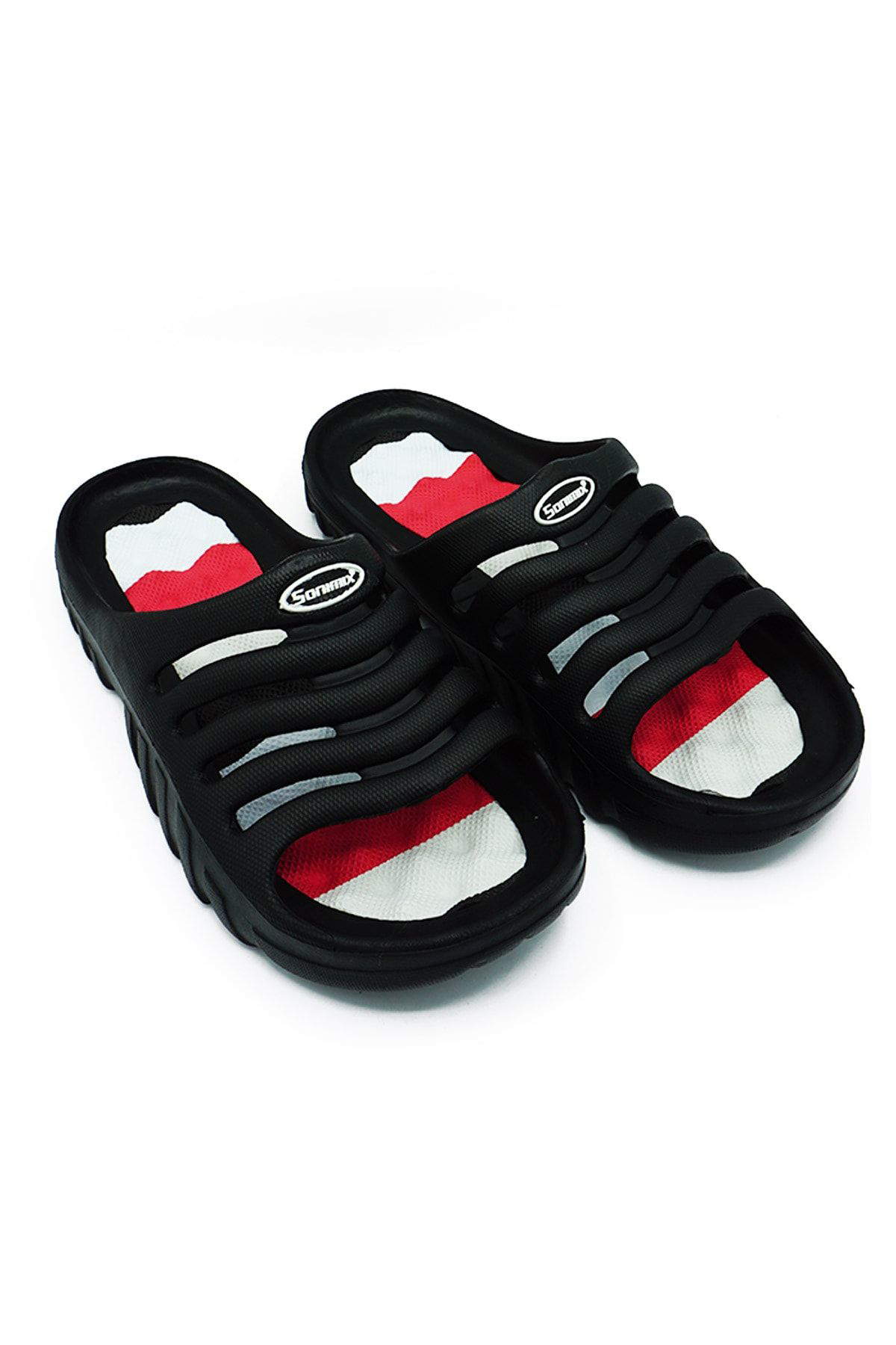 Nayad Bal Erkek Masaj Tabanlı Terlik Banyo-Balkon-Plaj Terliği Siyah