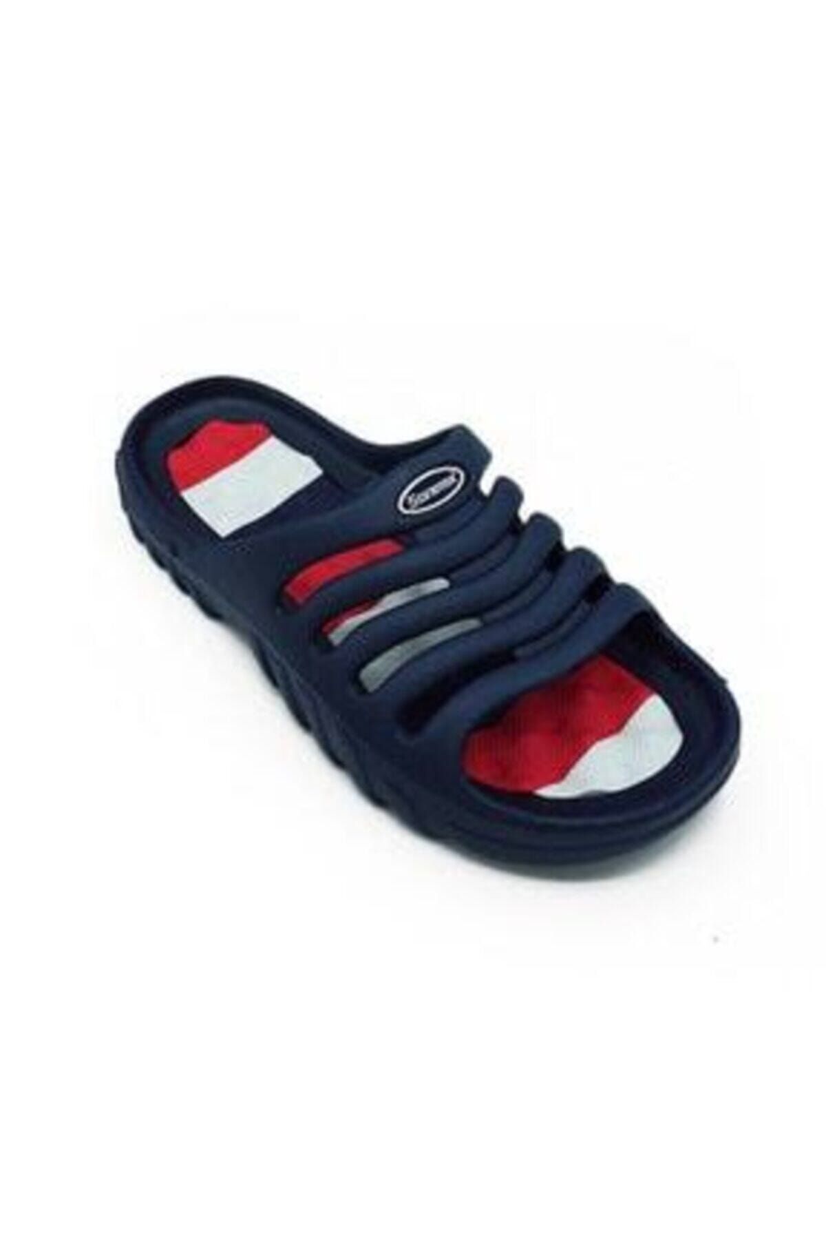 Erkek Masaj Tabanlı Terlik Banyo Balkon Plaj Terliği Lacivert