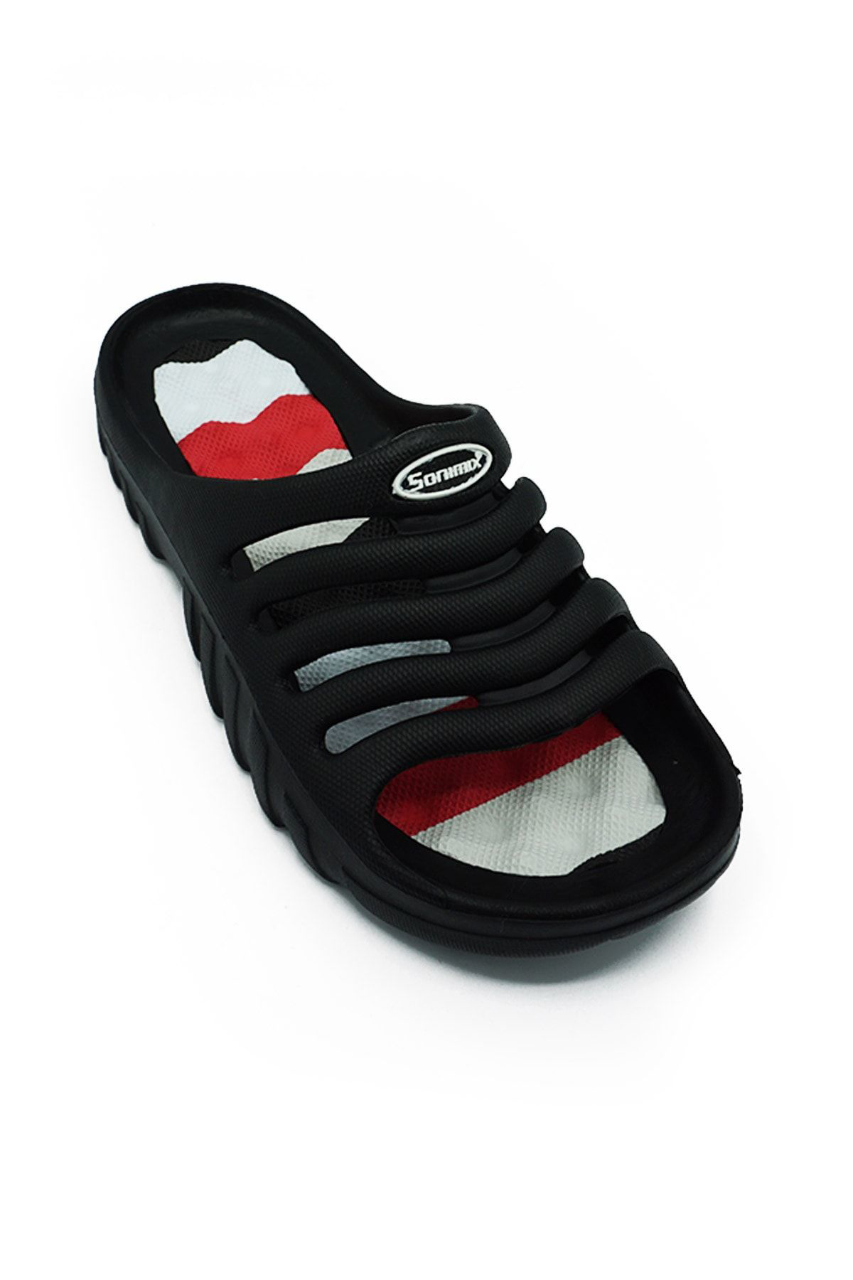 Nayad Bal Erkek Masaj Tabanlı Terlik Banyo-Balkon-Plaj Terliği Siyah