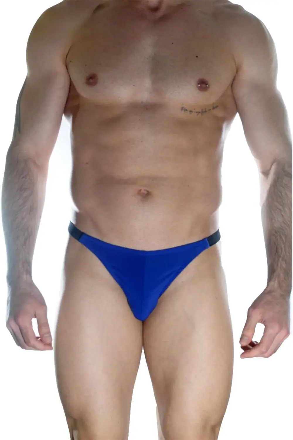 Erkek Mavi Arkası Büzgülü Brazillian Slip