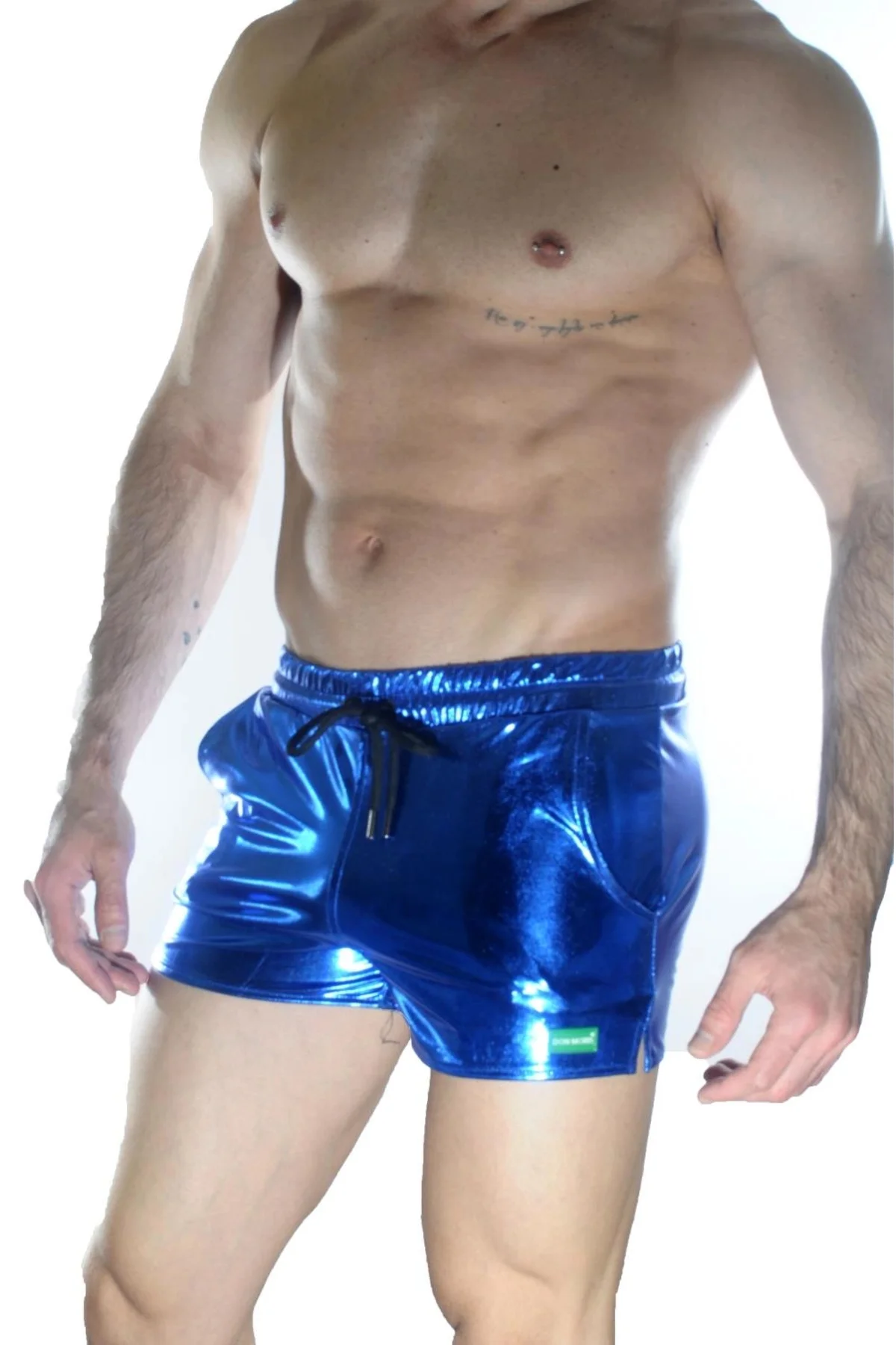 Erkek Mavi Lame Short Under Secret