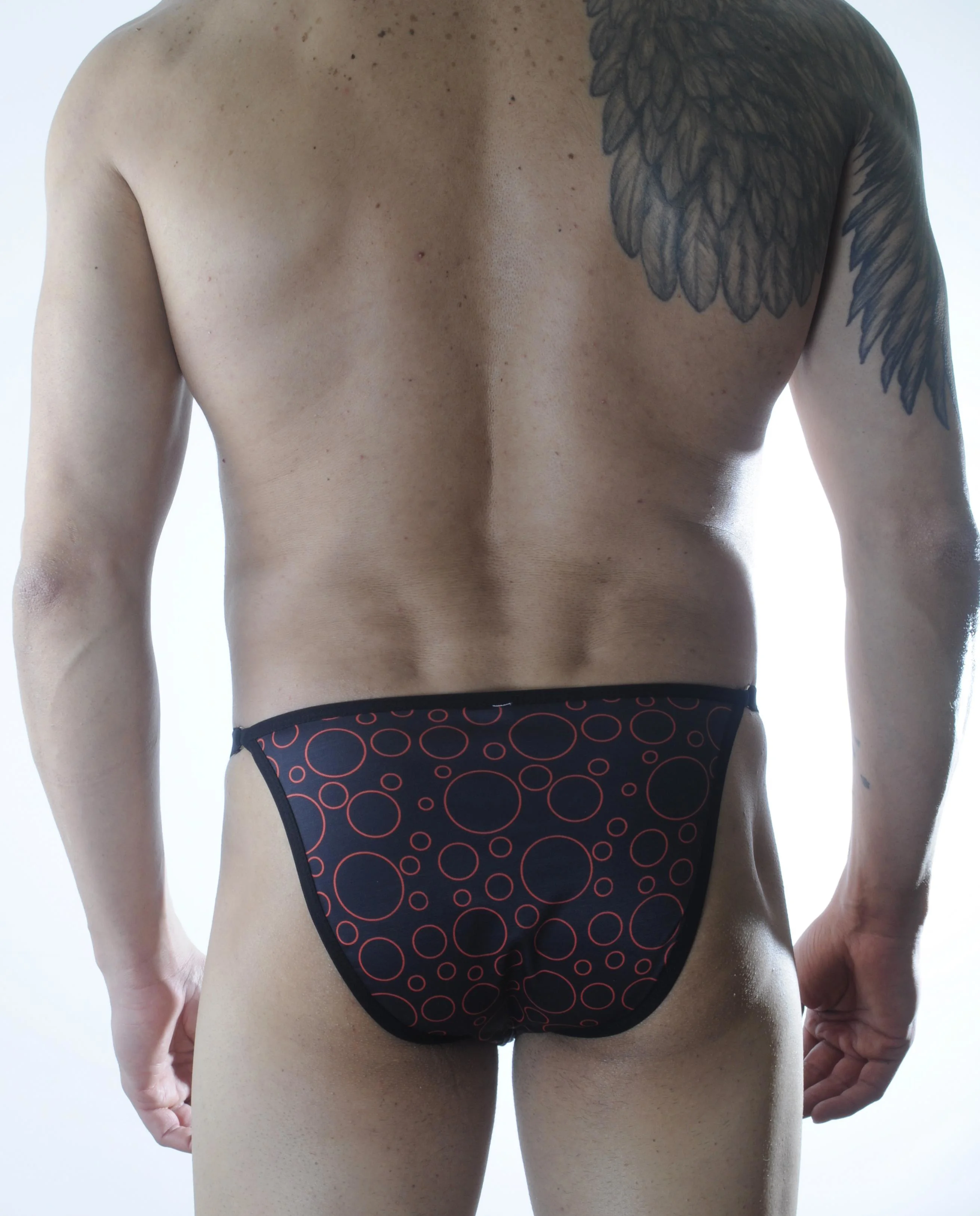 Erkek Metalli Daire Desenli Slip