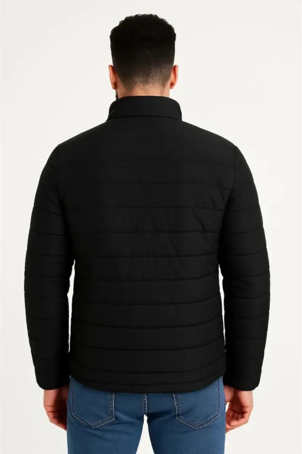 Erkek Mikro Su İtici Kapitone Baskılı Astarlı Fermuarlı Bomber Mo