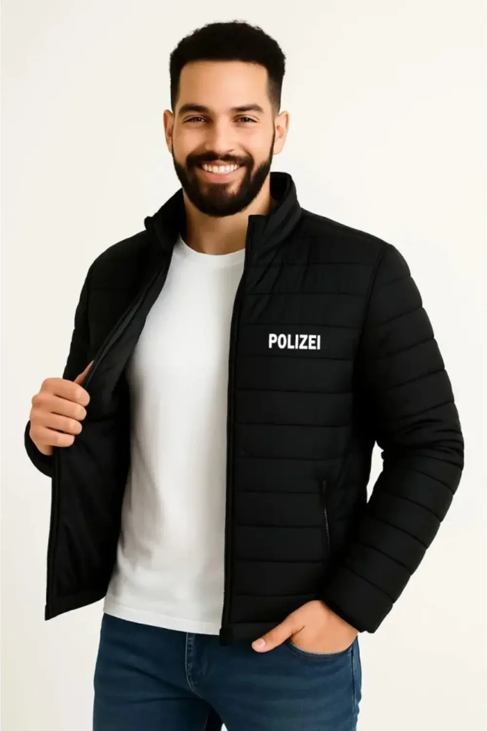 Erkek Mikro Su İtici Kapitone Baskılı Astarlı Fermuarlı Bomber Mo