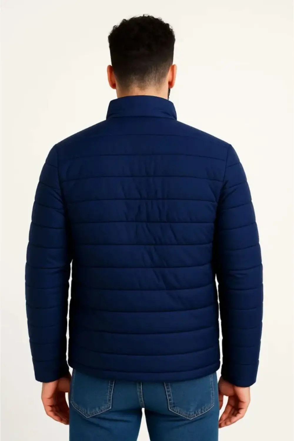 Erkek Mikro Su İtici Kapitone Baskılı Astarlı Fermuarlı Bomber Mo