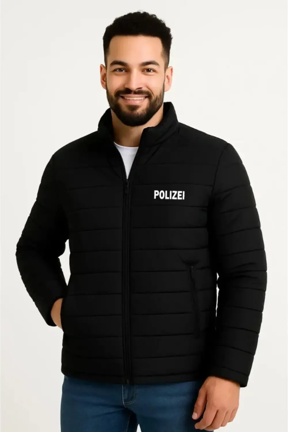 Erkek Mikro Su İtici Kapitone Baskılı Astarlı Fermuarlı Bomber Mo