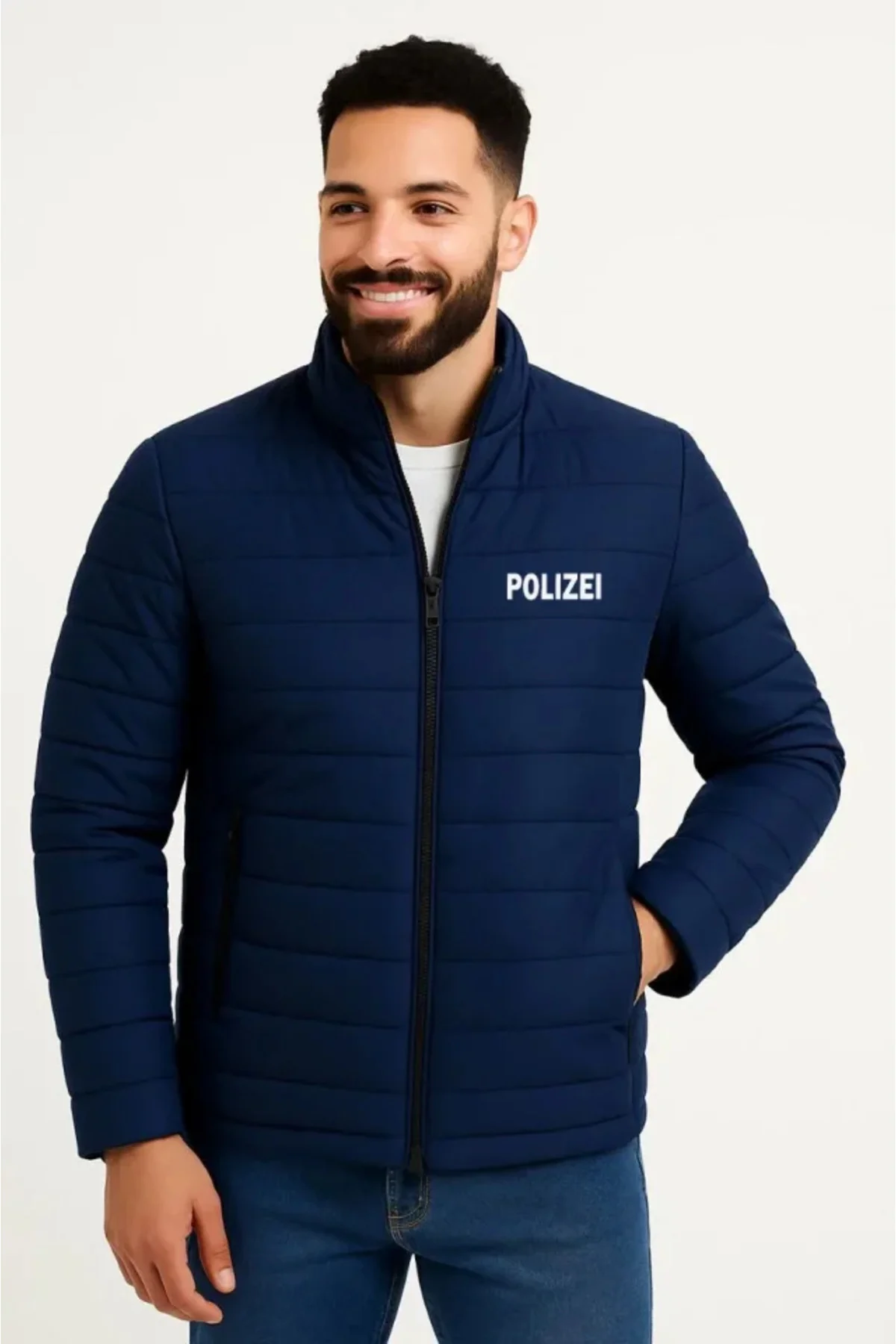 Erkek Mikro Su İtici Kapitone Baskılı Astarlı Fermuarlı Bomber Mo