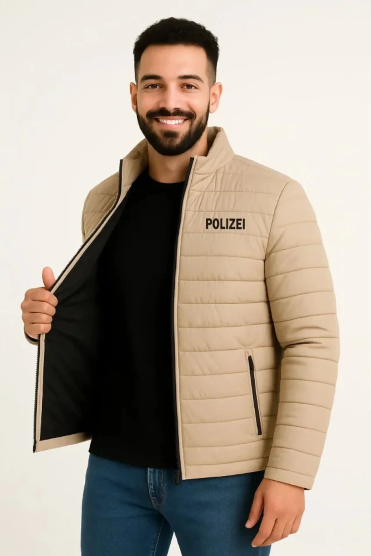Erkek Mikro Su İtici Kapitone Baskılı Astarlı Fermuarlı Bomber Mo