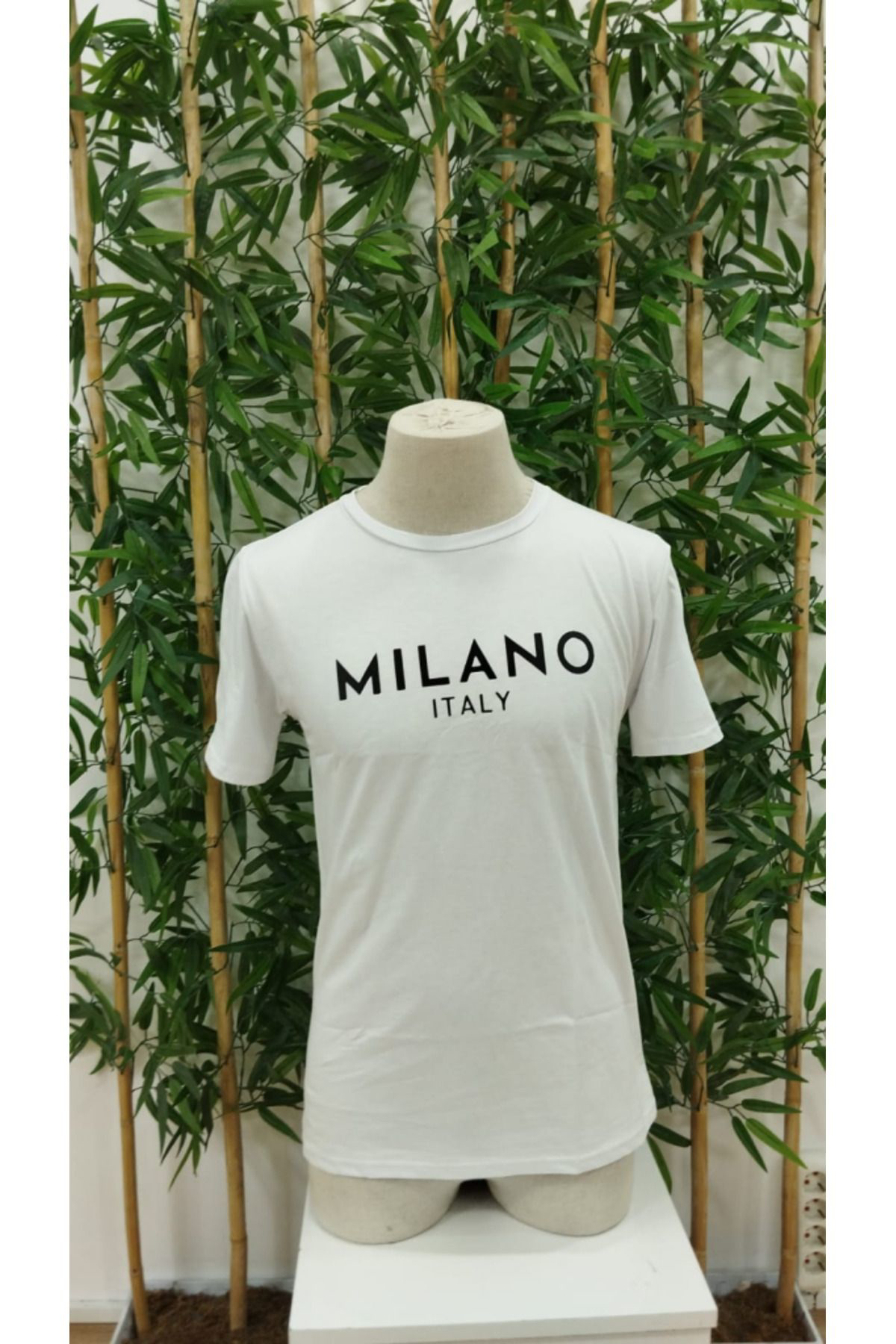 Erkek Milano Baskılı Süprem T-shirt