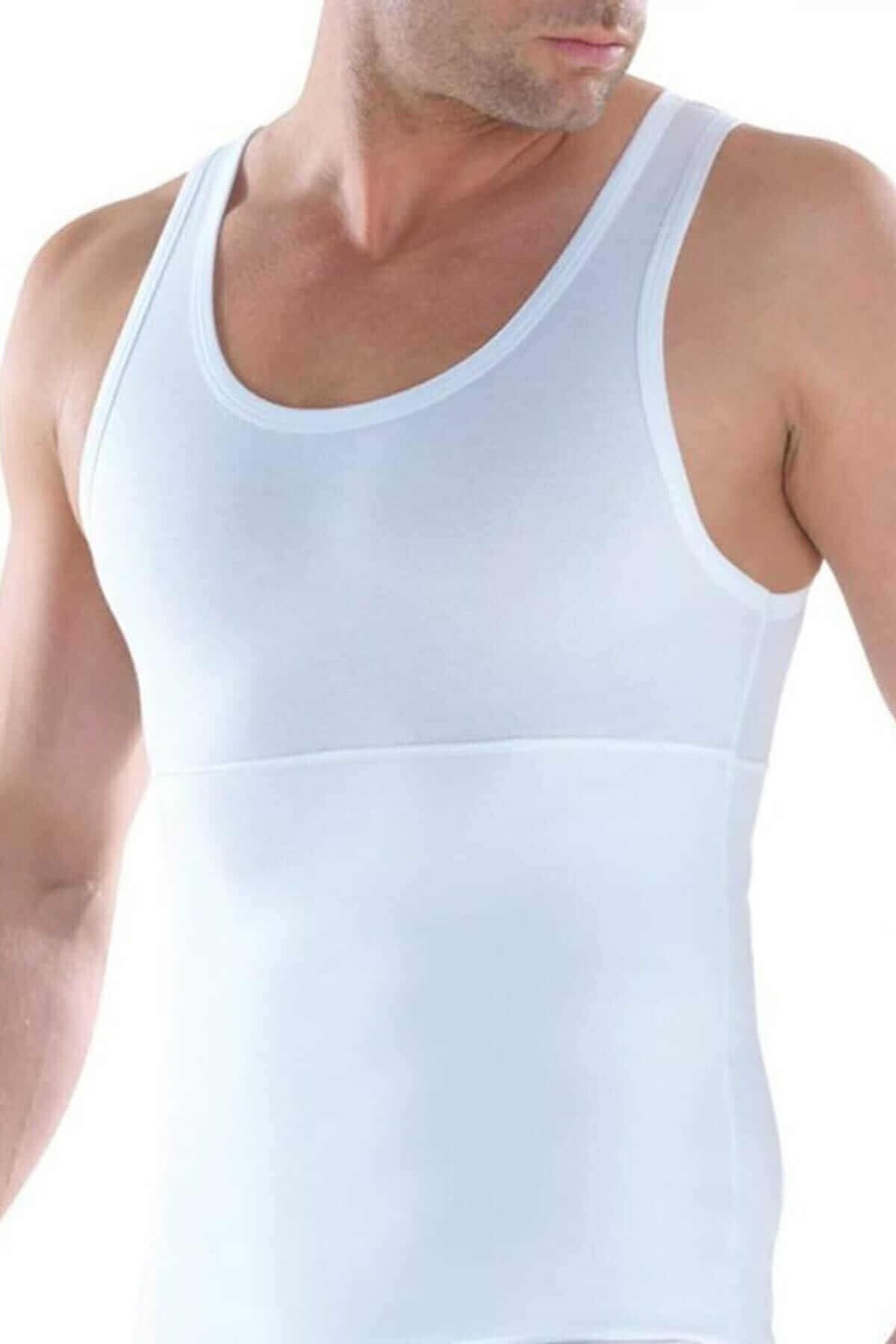 Blackspade Erkek Modal İnceltici Korse Atlet Beyaz