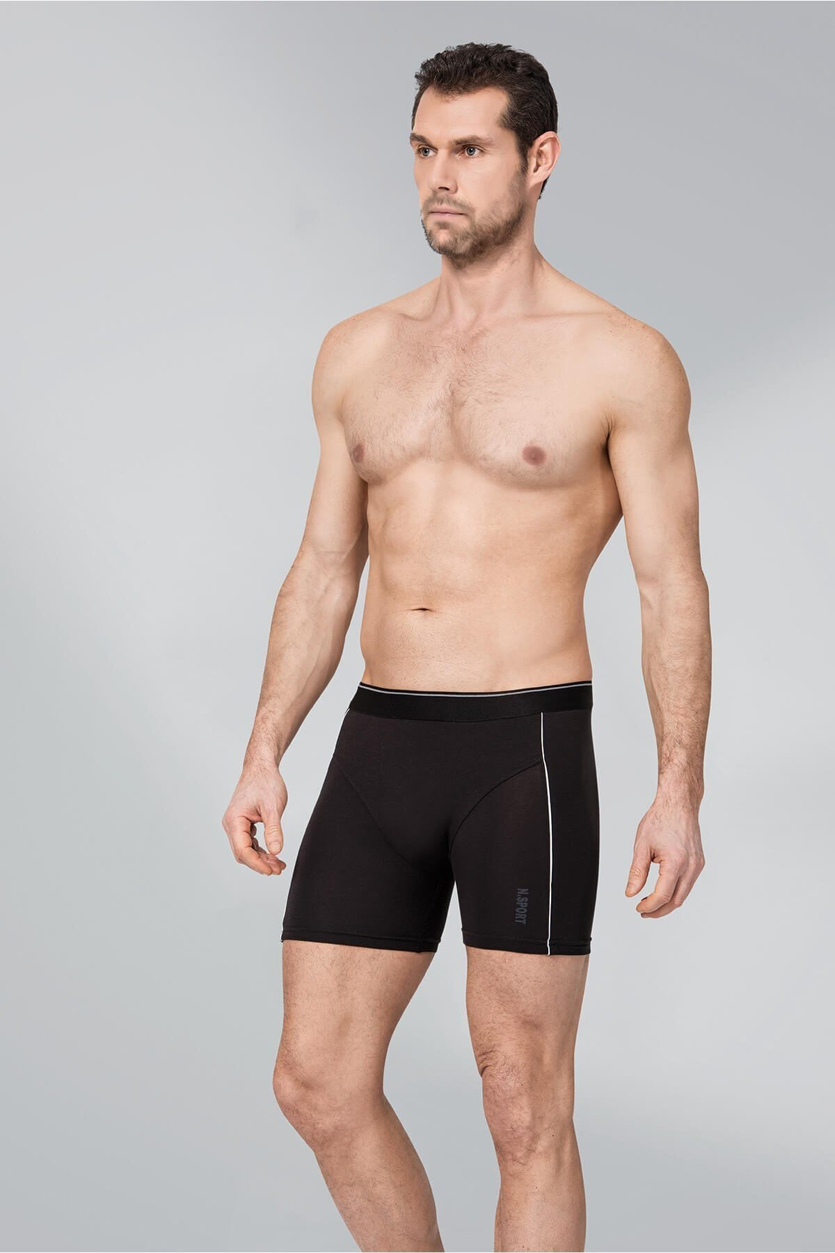 Erkek Modal Likralı Biyeli Boxer 197 - 3 Adet