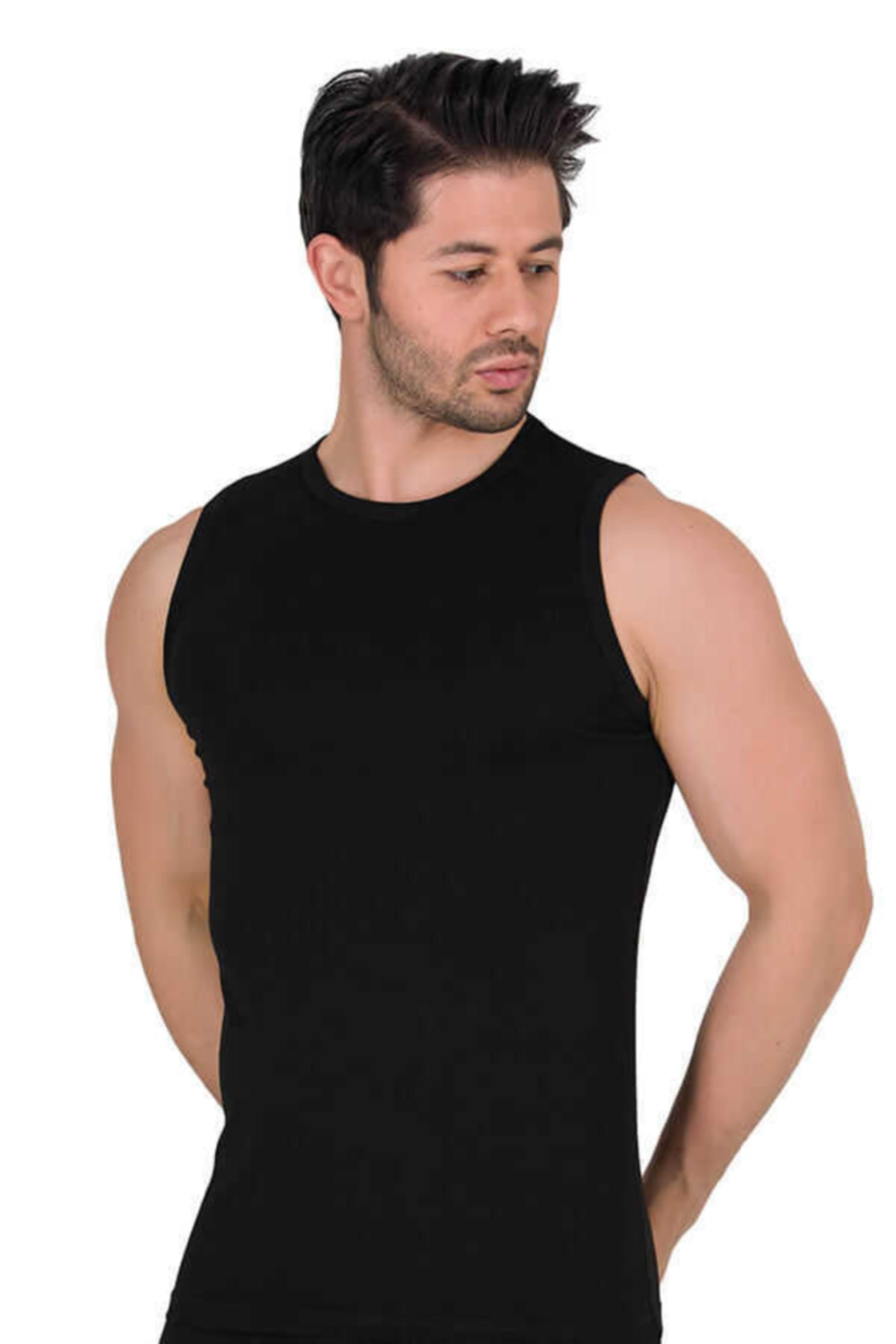 Erkek Modal Likralı 0 Yaka Kolsuz Atlet 1039 - 1 Adet