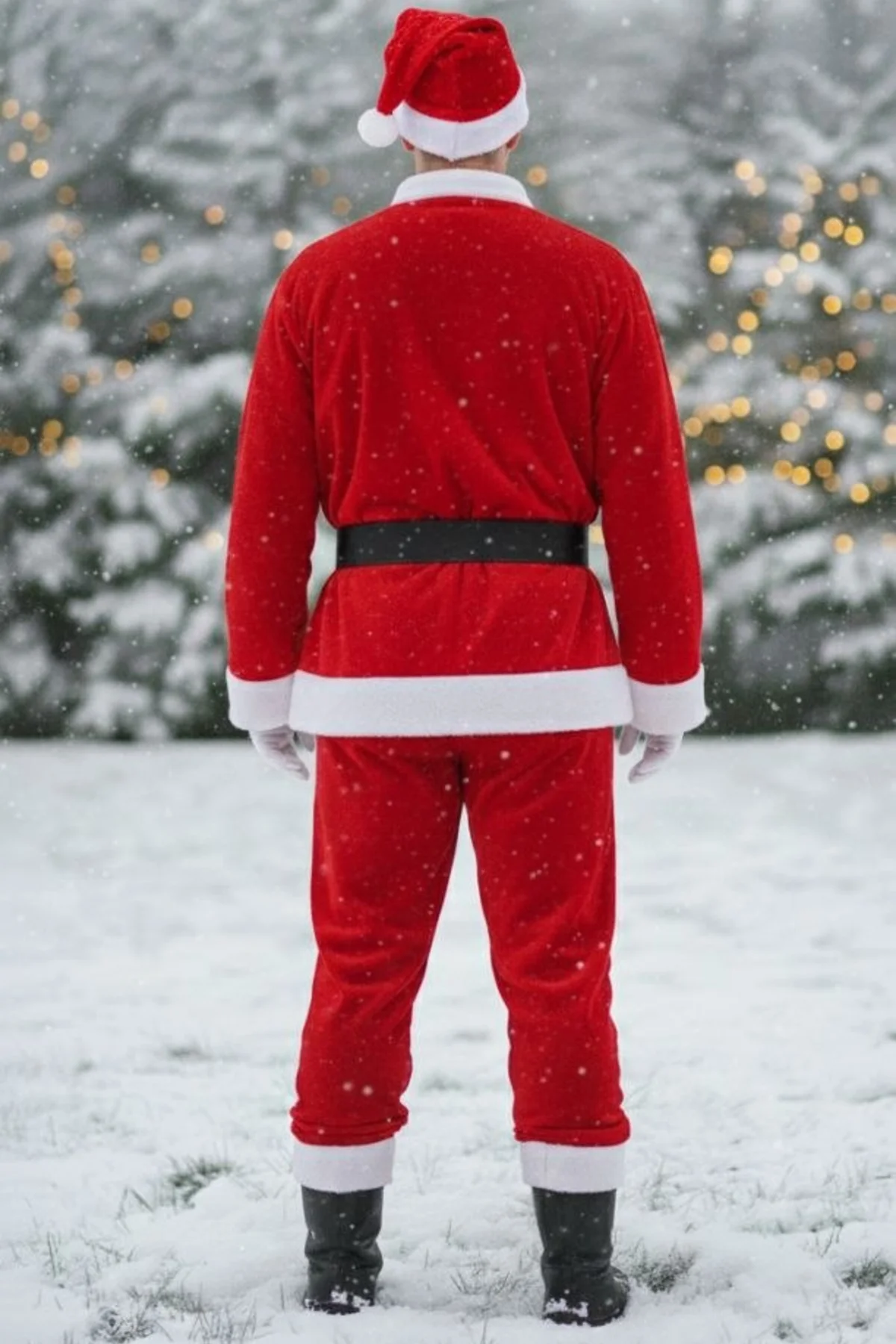 Erkek Noel Baba Kostümü Kırmızı Beyaz Peluş Detaylı Yılbaşı Partisi Kışlık Kutlama Kıyafeti Seti Erkek Noel Baba Kostümü Kırmızı Beyaz Peluş Detaylı Yılbaşı Partisi Kışlık Kutlama Kıyafeti Seti