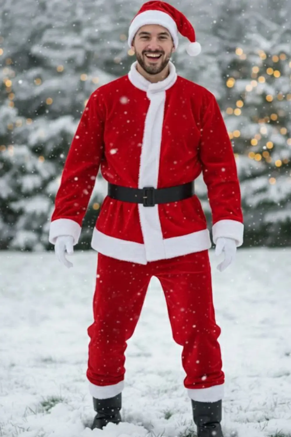 Parti Kırtasiye Erkek Noel Baba Kostümü Kırmızı Beyaz Peluş Detaylı Yılbaşı Parti Parti Kırtasiye Erkek Noel Baba Kostümü Kırmızı Beyaz Peluş Detaylı Yılbaşı Parti