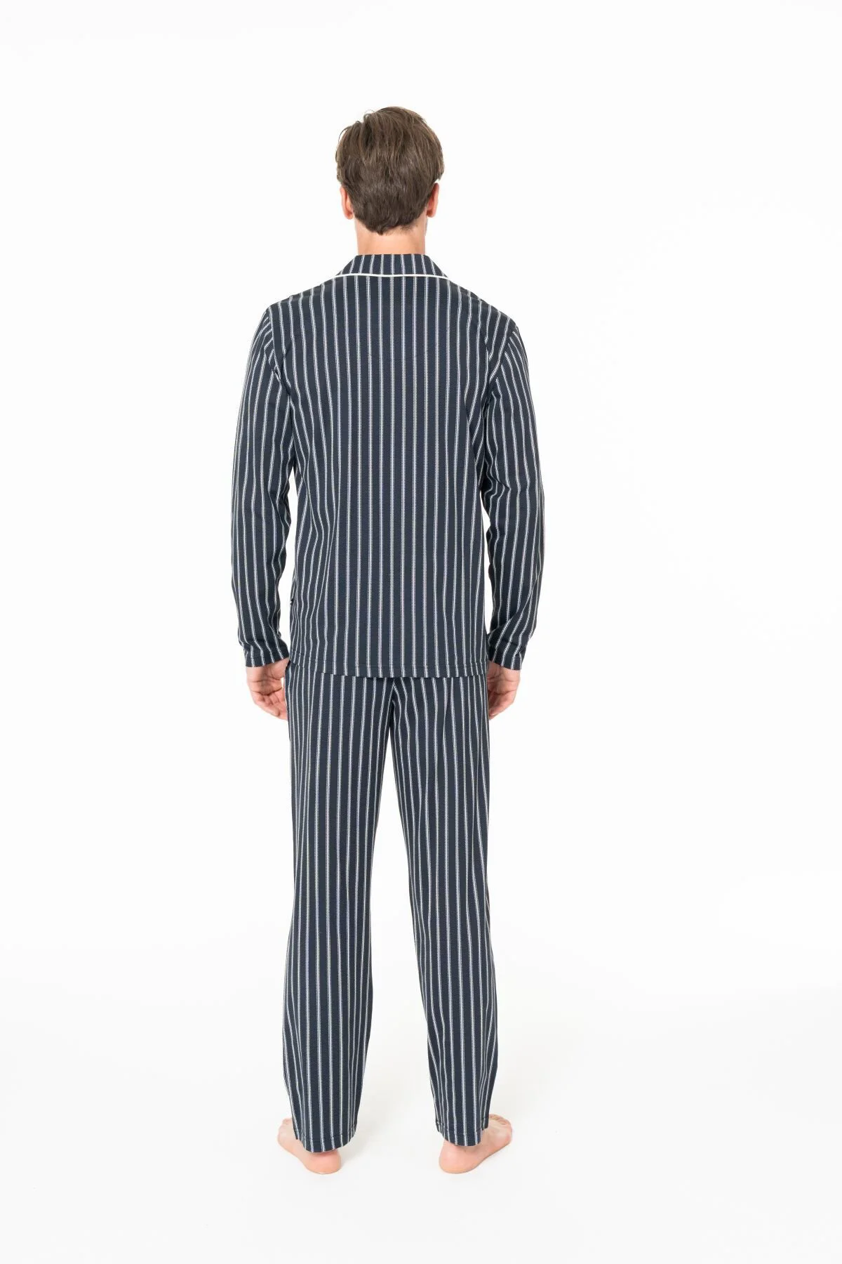 Erkek Önden Düğmeli Uzun Kollu Pijama Takımı S26993 CEPLİ