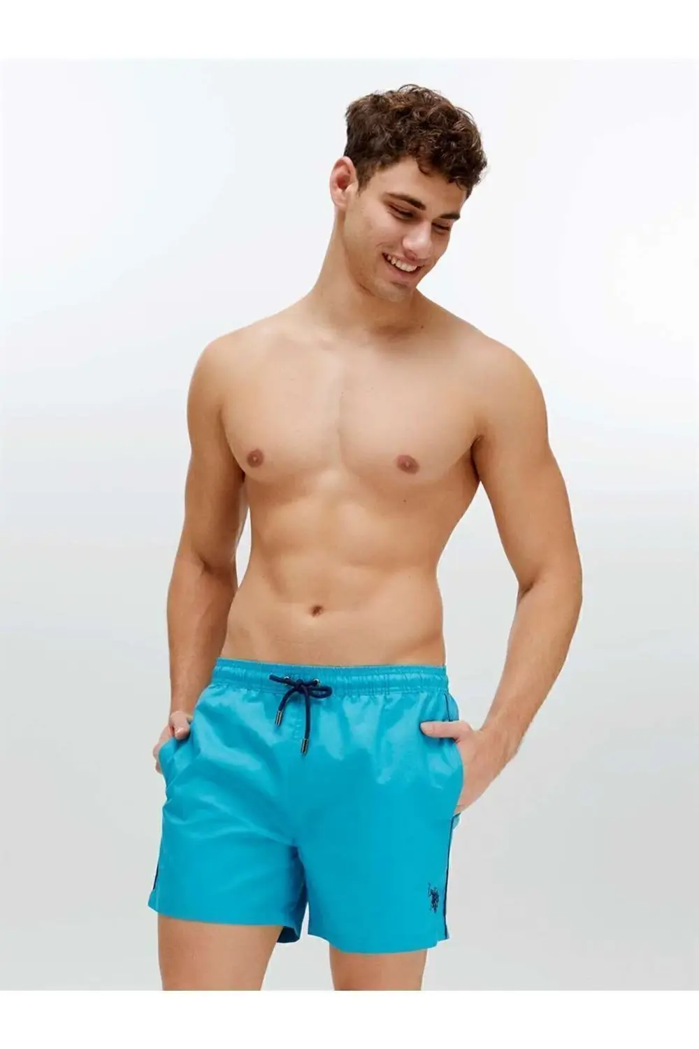 Erkek Orta Boy Mavi Deniz Şortu - 22002