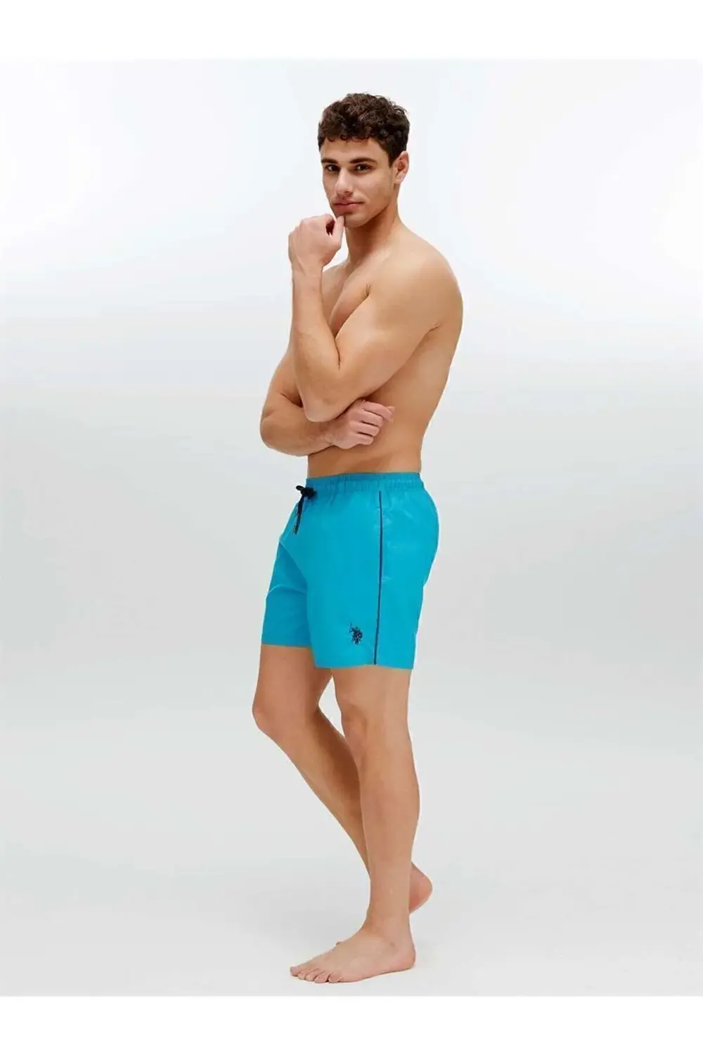 Erkek Orta Boy Mavi Deniz Şortu - 22002