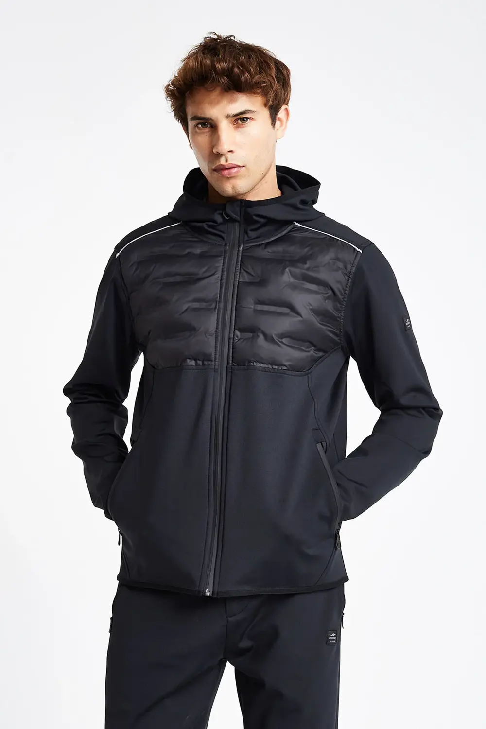 Erkek Outdoor Kapüşonlu Fermuarlı Üst 24K-1075