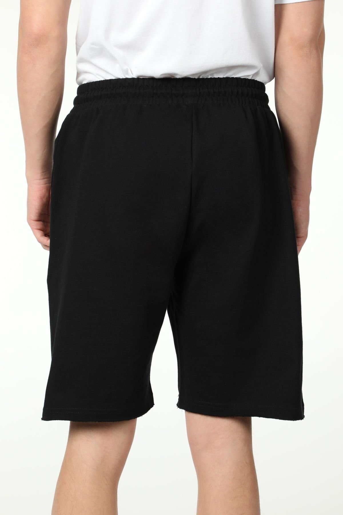 Defys Erkek Paça Detayli Şort Siyah