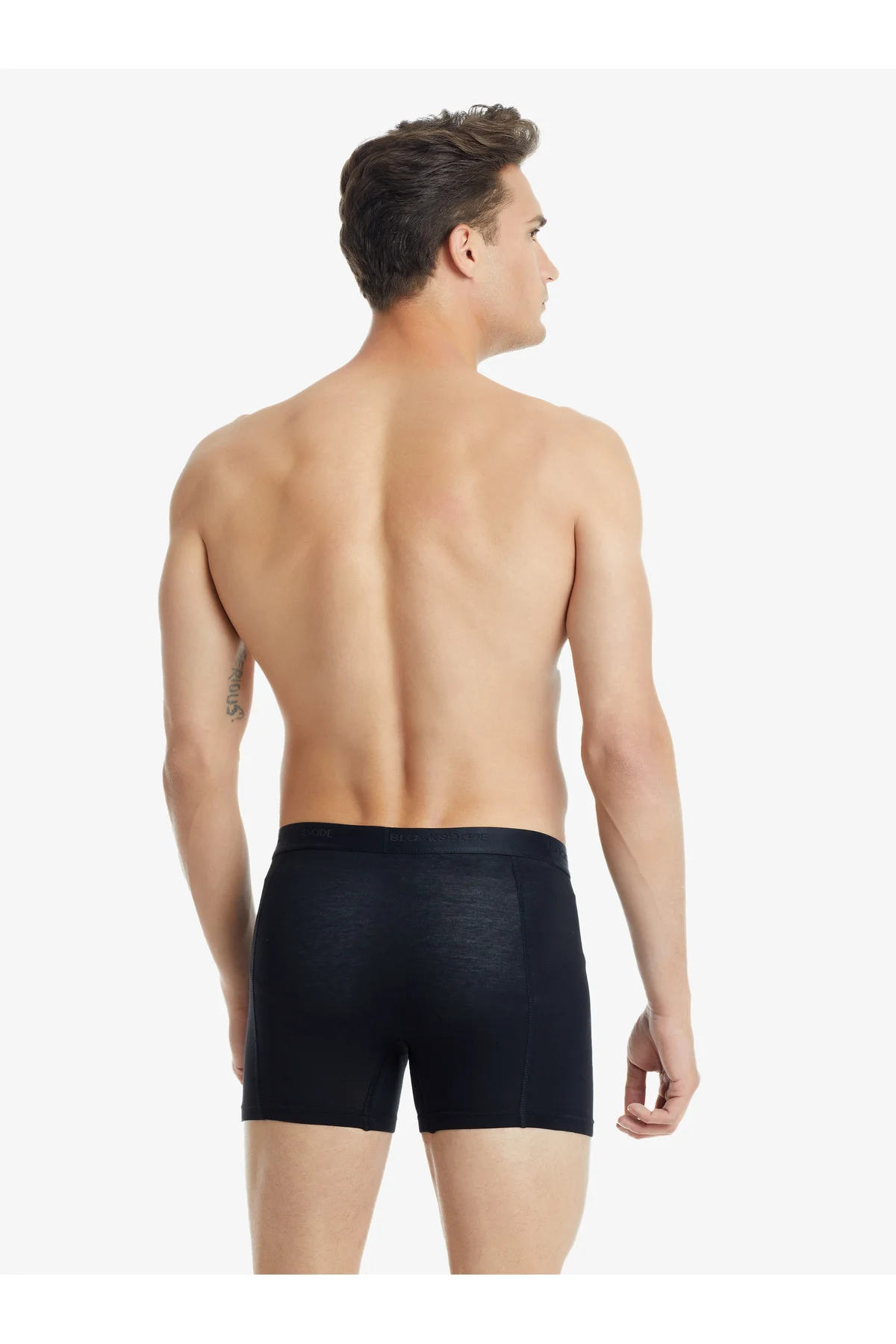 Erkek Pamuk Elastan Boxer Aura 9502 - Siyah
