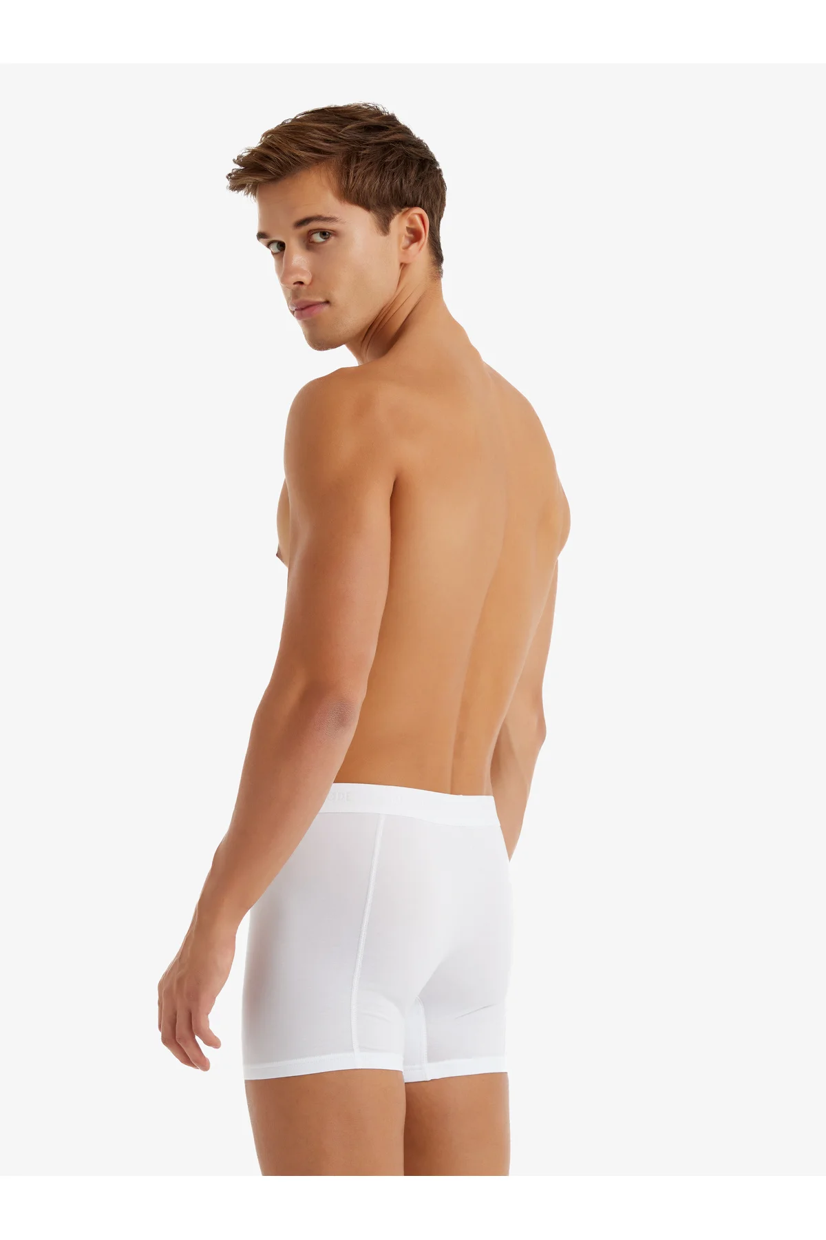Erkek Pamuk Elastan Boxer Aura 9502 - Beyaz