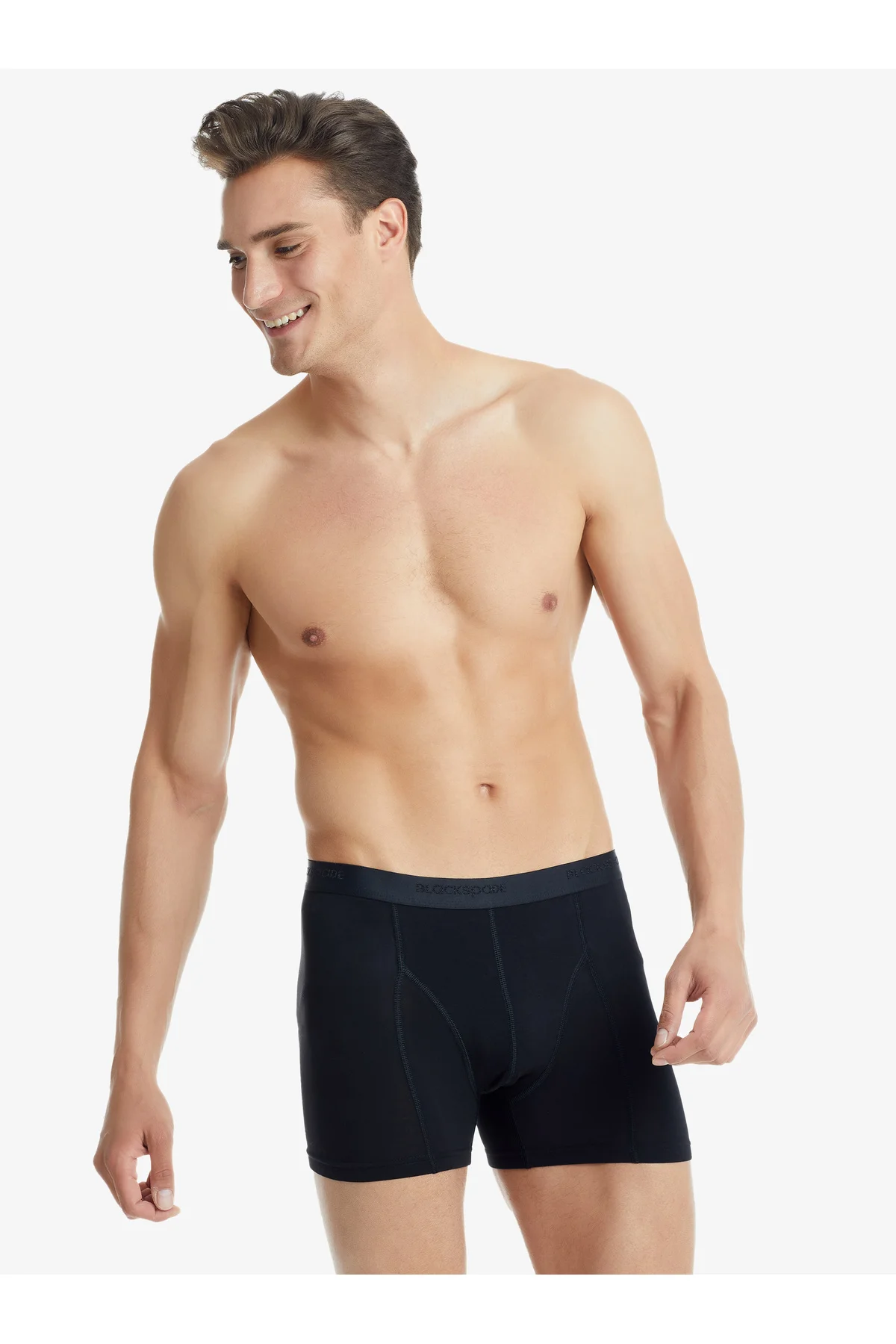 Erkek Pamuk Elastan Boxer Aura 9502 - Siyah