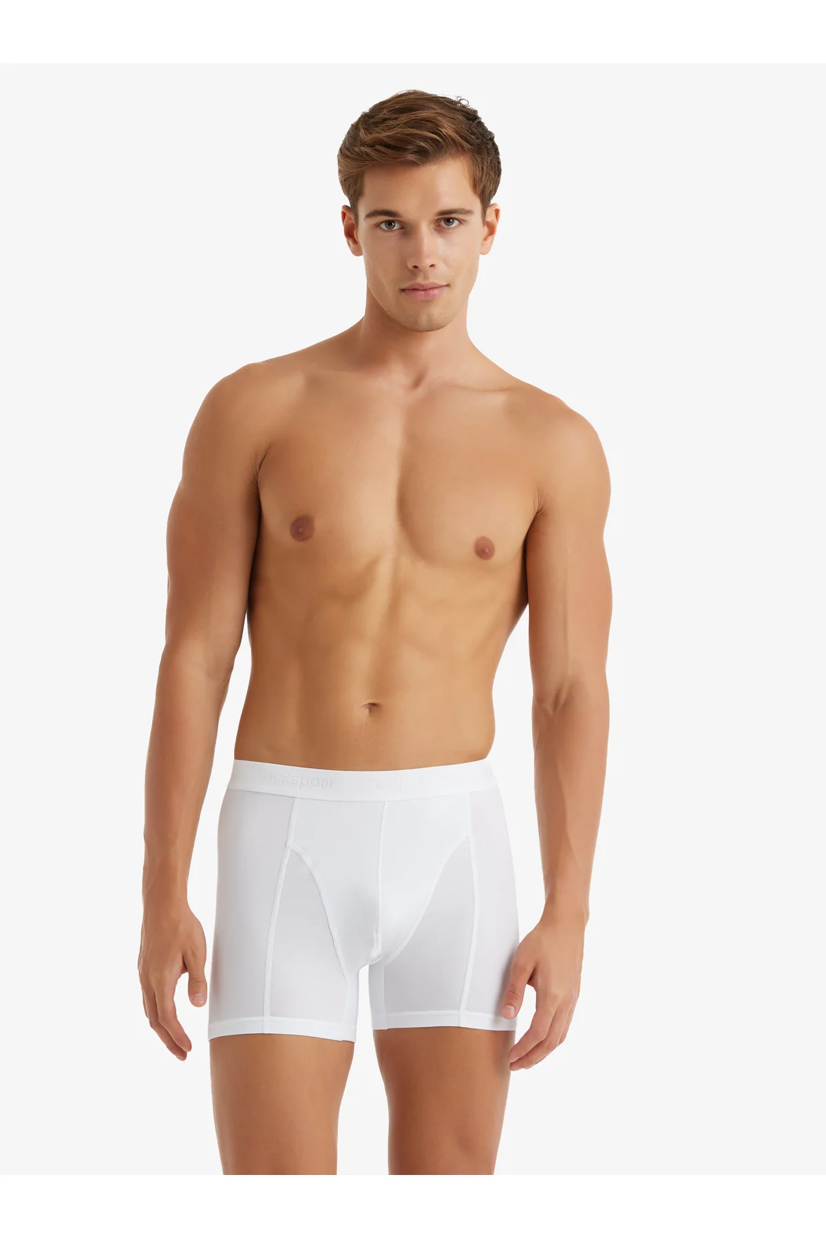 Erkek Pamuk Elastan Boxer Aura 9502 - Beyaz