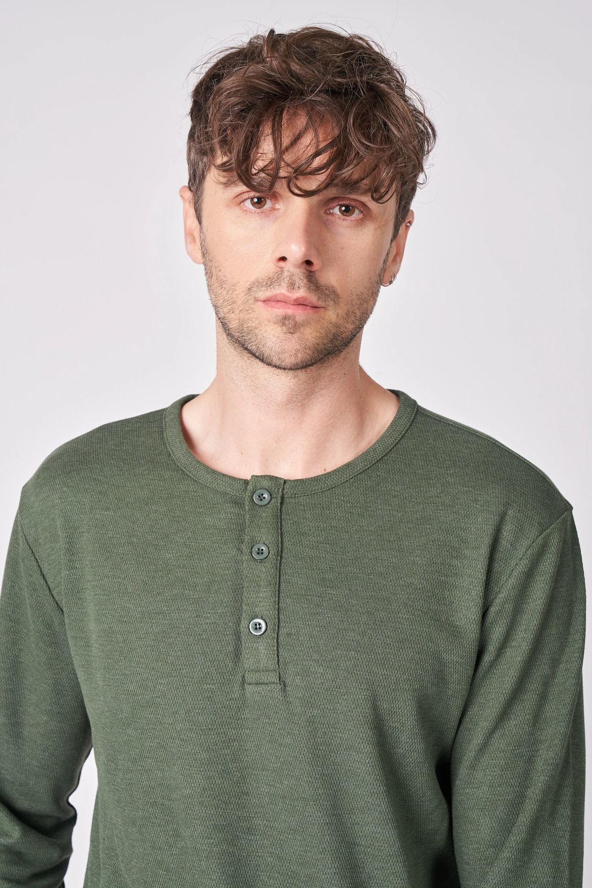 Defys Erkek Pamuk Karişimli Uzun Kollu Tişört