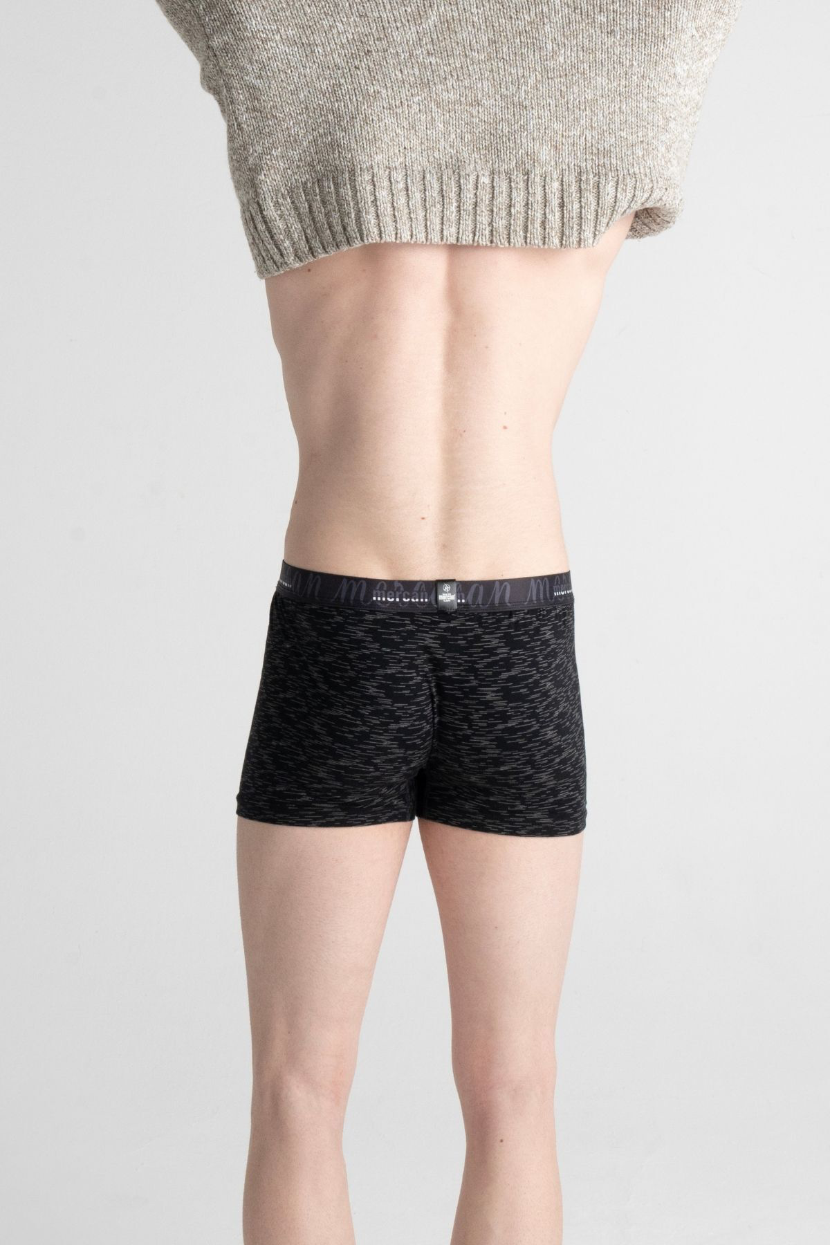 Mercan Erkek Pamuklu Esnek Likralı Baskılı Boxer - (Uzay Desenli)