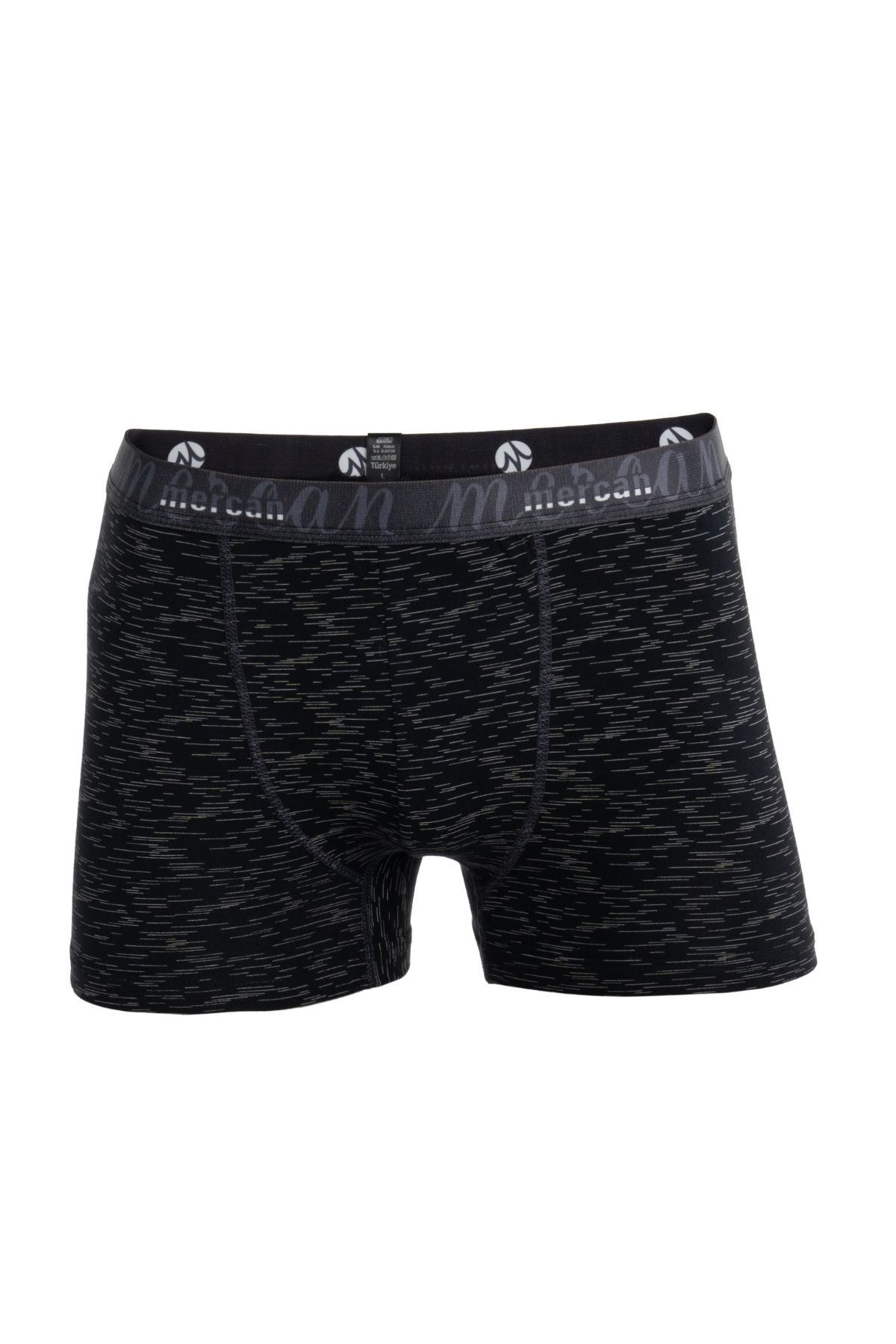Mercan Erkek Pamuklu Esnek Likralı Baskılı Boxer - (Uzay Desenli)