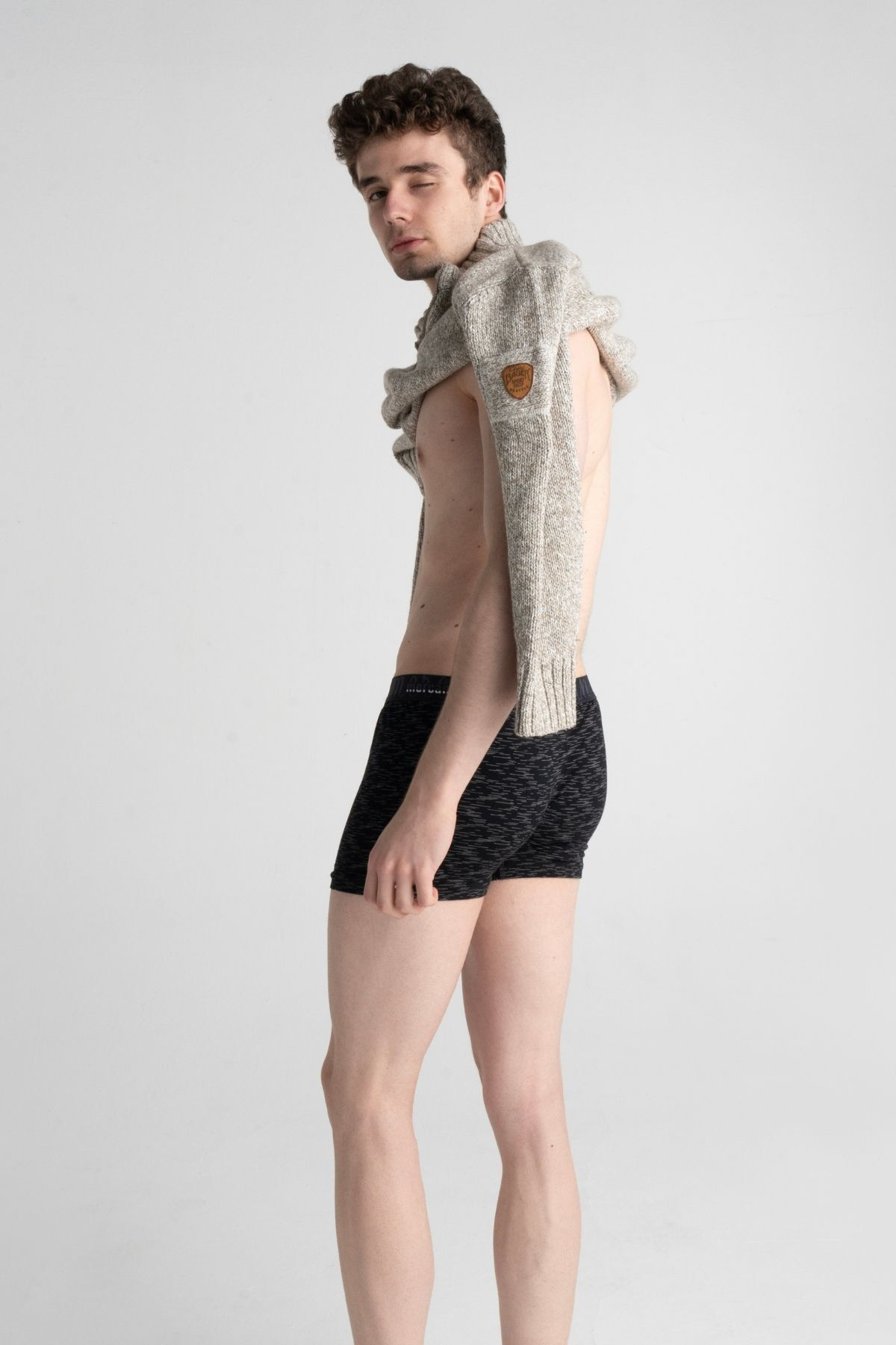 Mercan Erkek Pamuklu Esnek Likralı Baskılı Boxer - (Uzay Desenli)