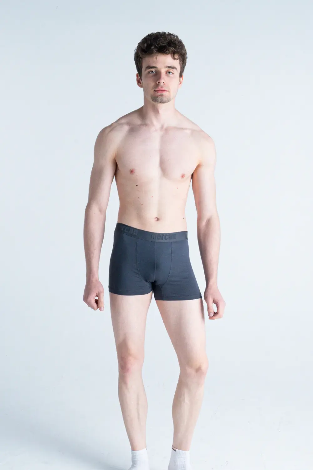 Erkek Pamuklu Likralı Esnek Kumaş Antrasit 6'lı Boxer