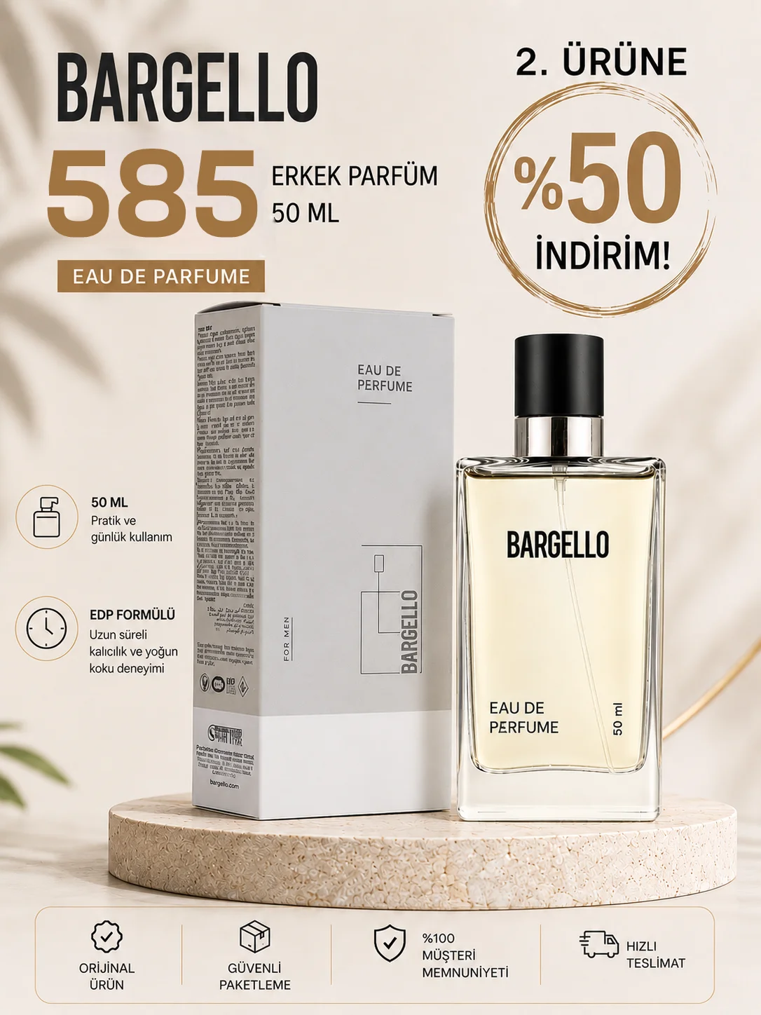 ERKEK PARFÜM 585 FLORAL 50 ML EDP 8691841304538
