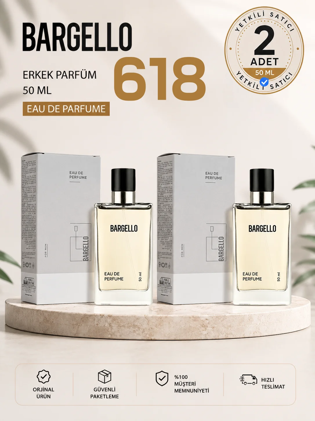 ERKEK PARFÜM 618 ORİENTAL 50 ML EDP 198658695188 x2