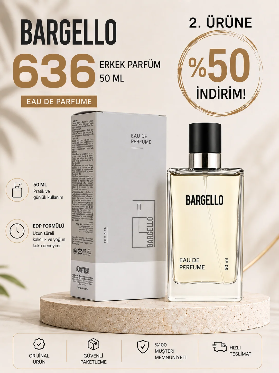 ERKEK PARFÜM 636 WOODY 50 ML EDP