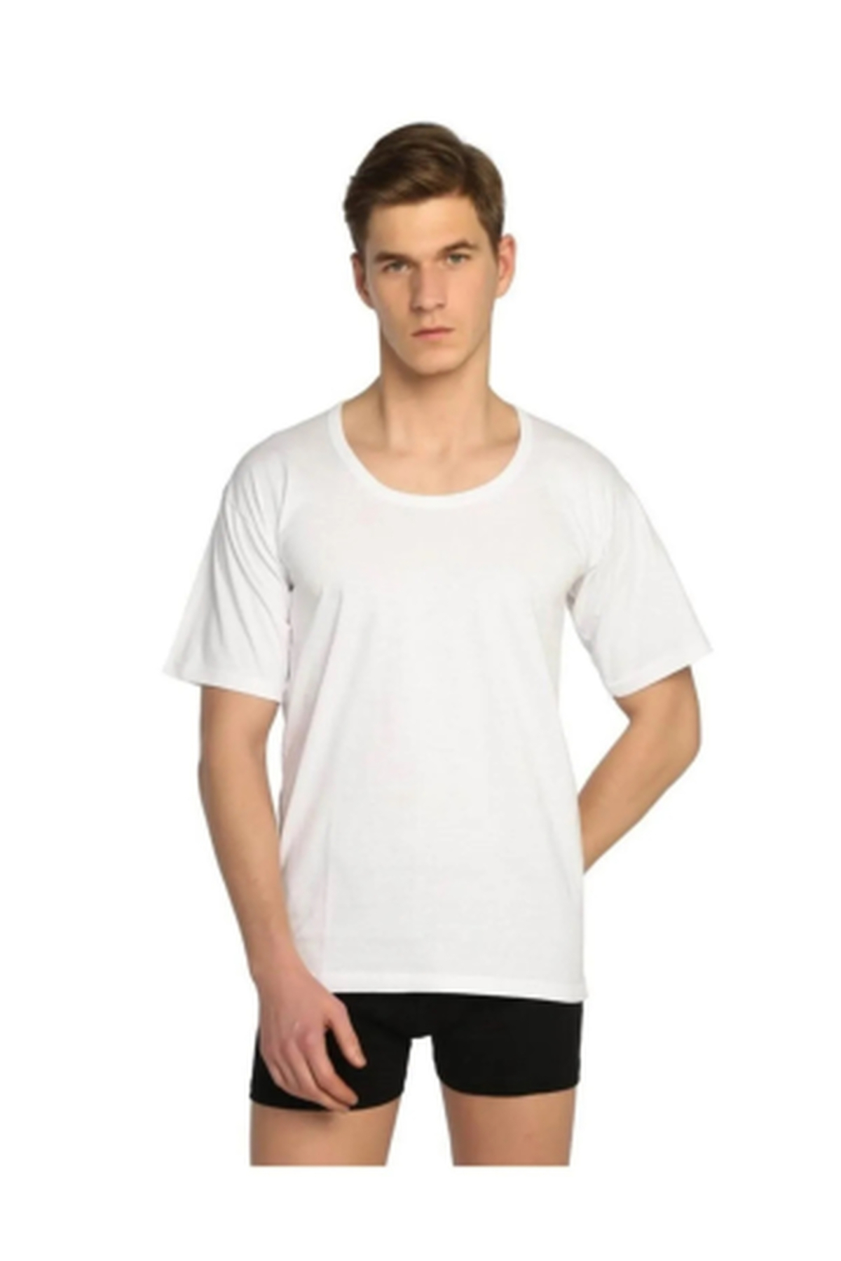 Tutku Erkek Penye Bisiklet Yaka[Açık Yaka] Yarım Kol Fanila 3 Adet