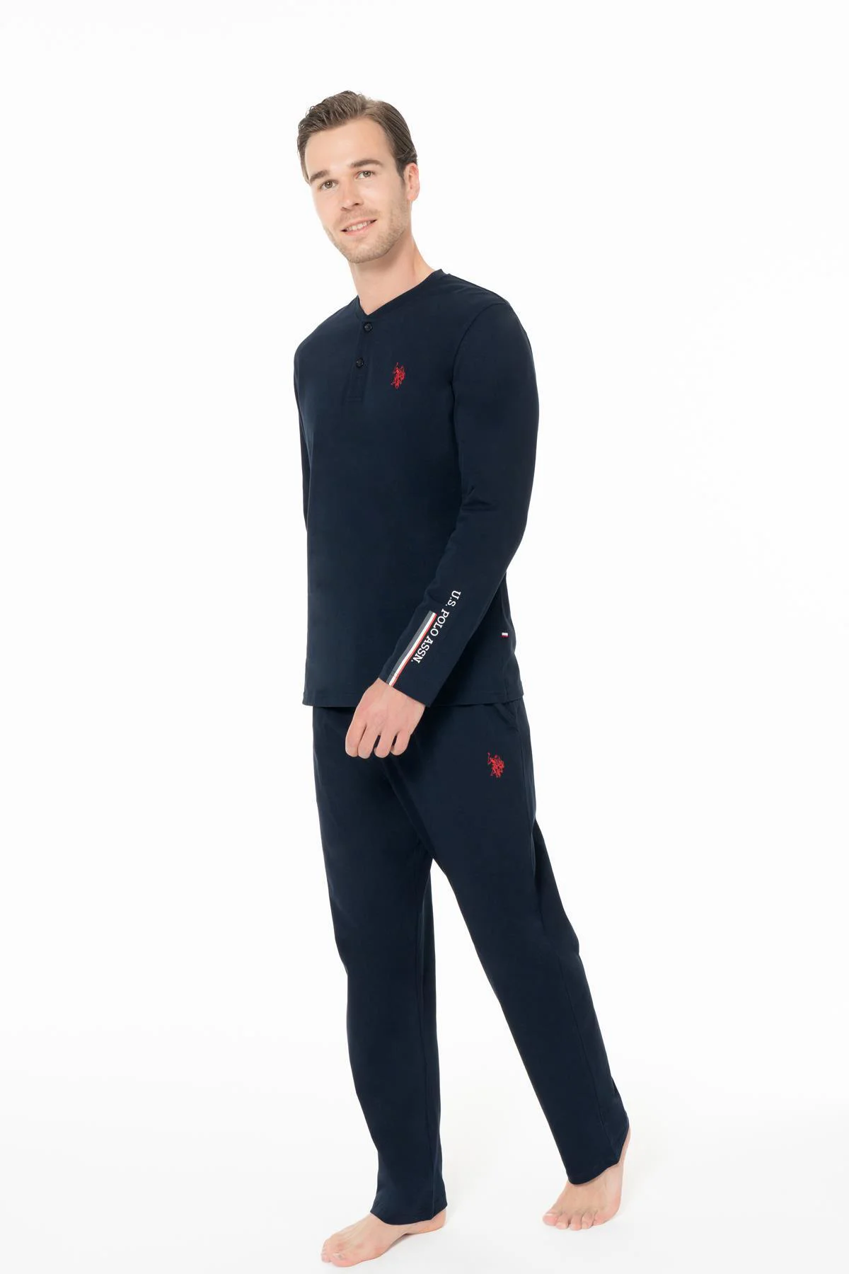 Erkek Penye Mevsimlik Düz Renk Ev Giyim Pijama Takım Alt Üst Takı