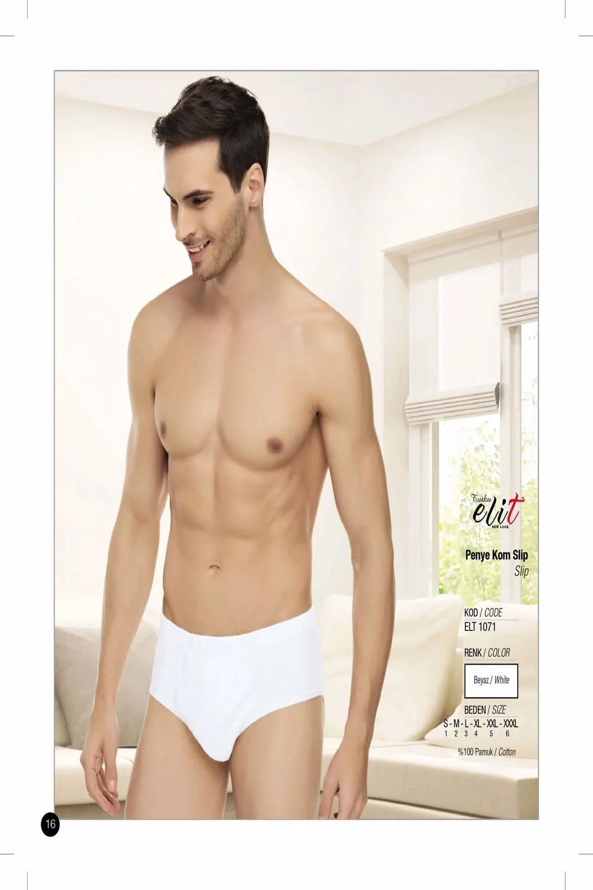 Erkek Penye Slip Külot 1071 - 3 Adet