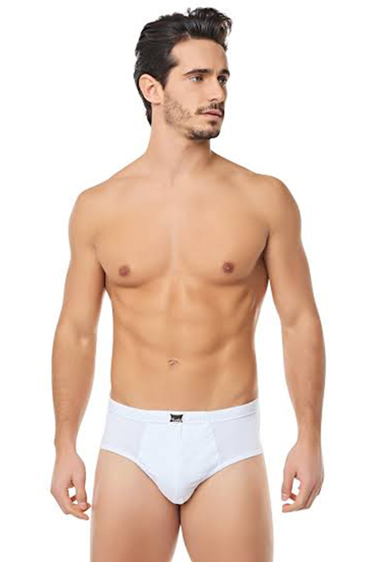 Erkek Penye Slip Külot - 4'lü Paket - Beyaz