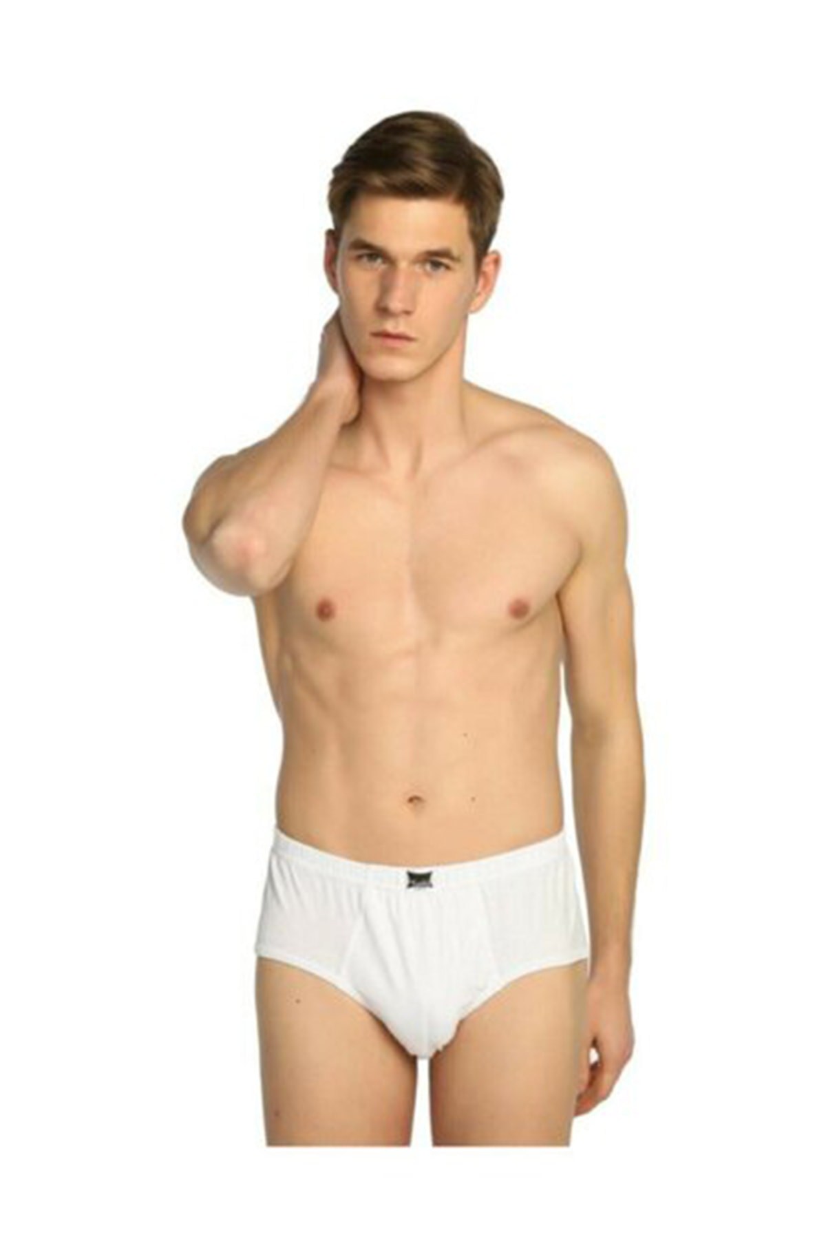 Erkek Penye Slip Külot - 4'lü Paket - Beyaz