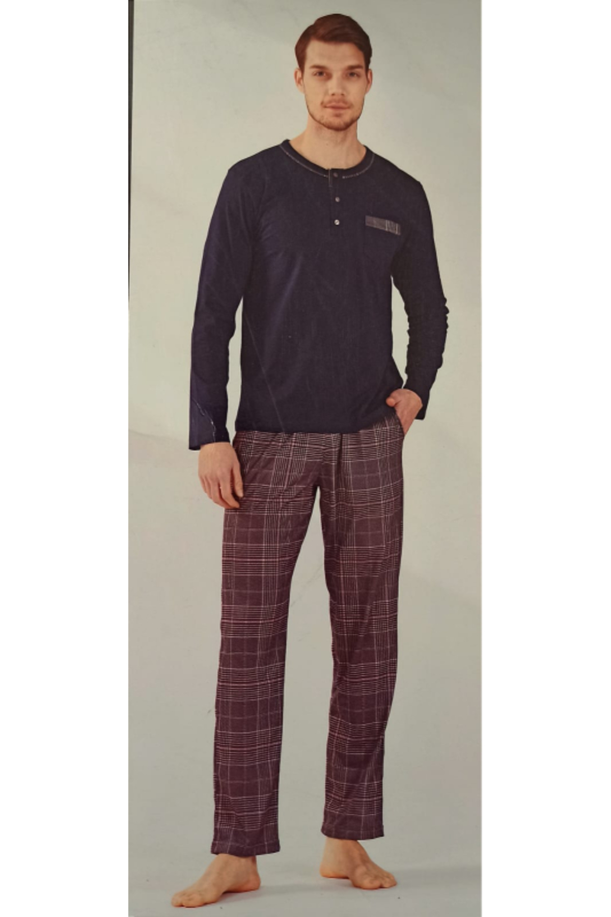 Monalisa Home Erkek Pijama Takımı Lacivert S Beden