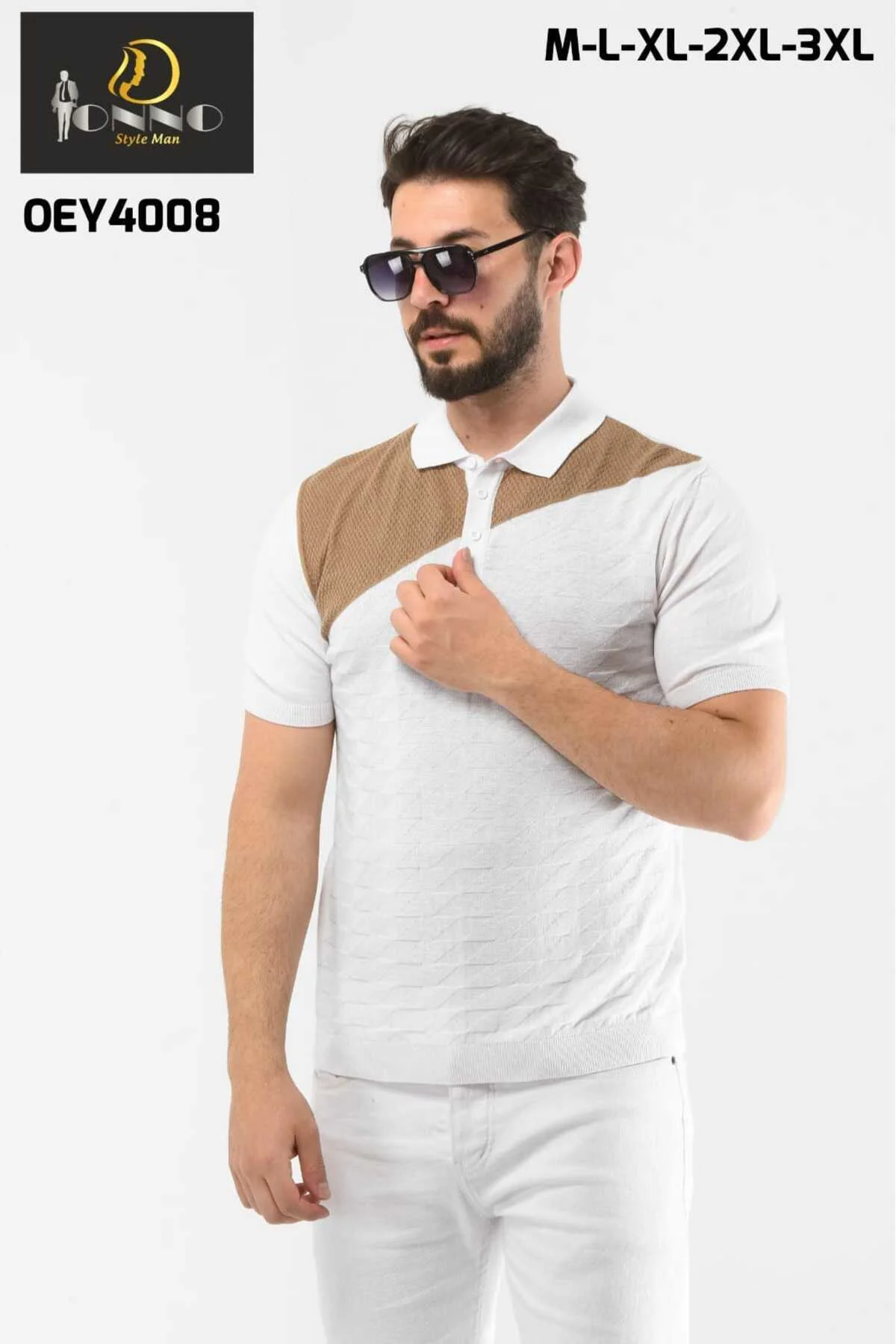 Erkek Polo Yaka Ince Pamuk Triko T-shirt