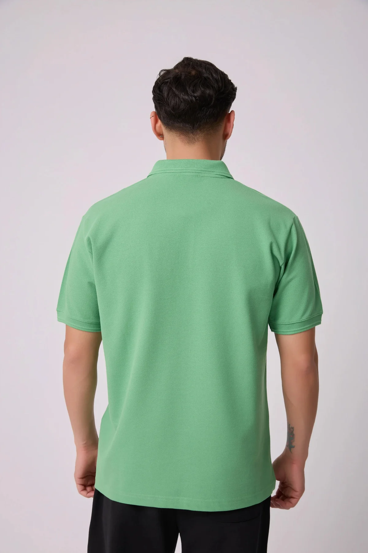 Erkek Polo Yaka Kısa Kollu Regular Fit Basic Tişört Yeşil