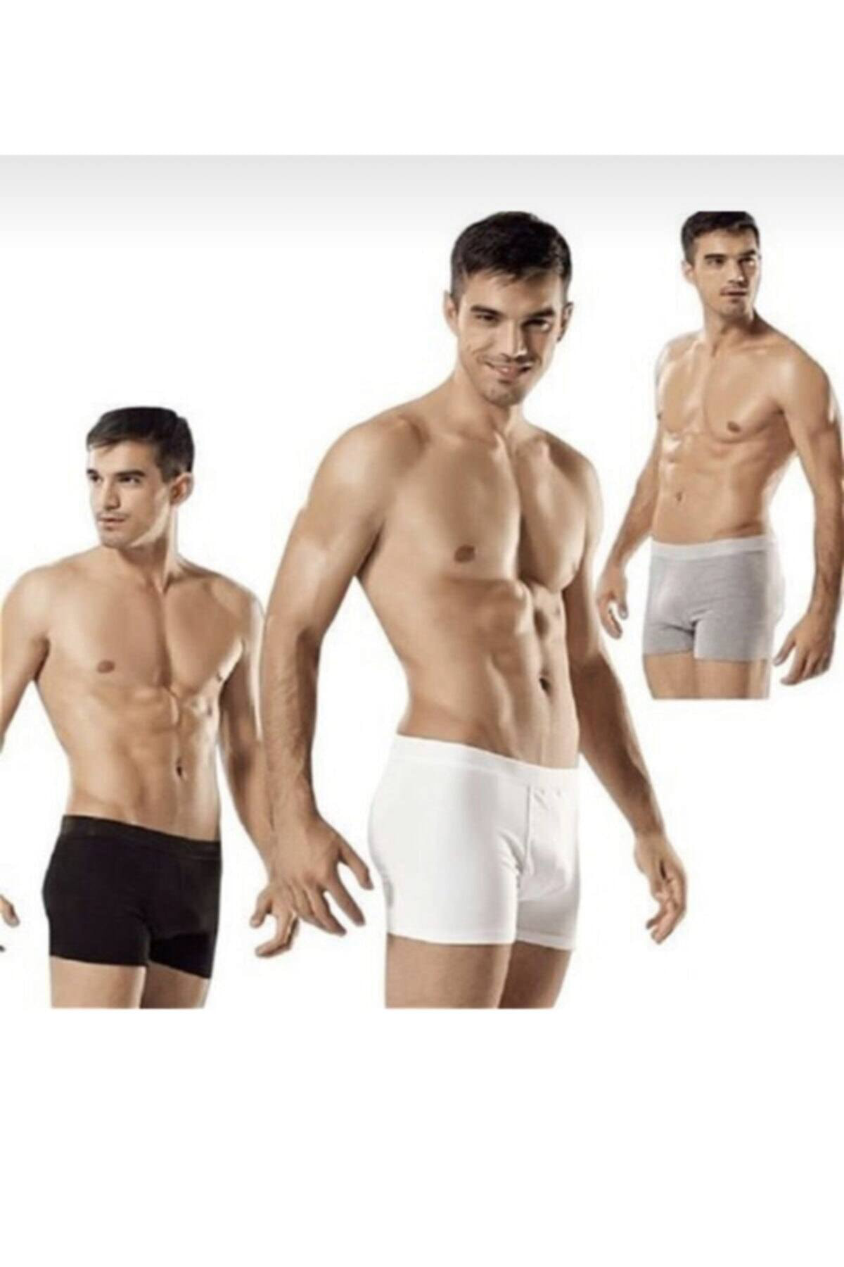 Erkek Renkli Likralı Elastan Boxer Karışık Renk 5'li