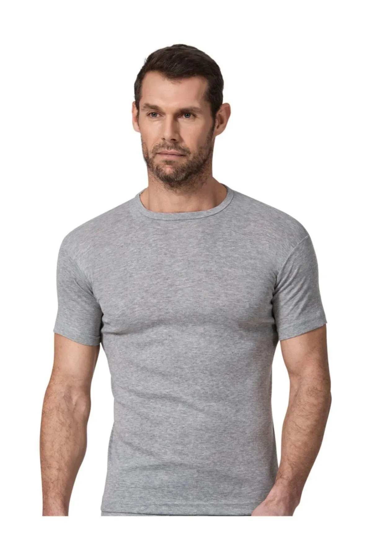 Namaldı Erkek Ribana Pamuklu Yarım Kol İnce Biyeli 0 Yaka Fanila 2 Adet