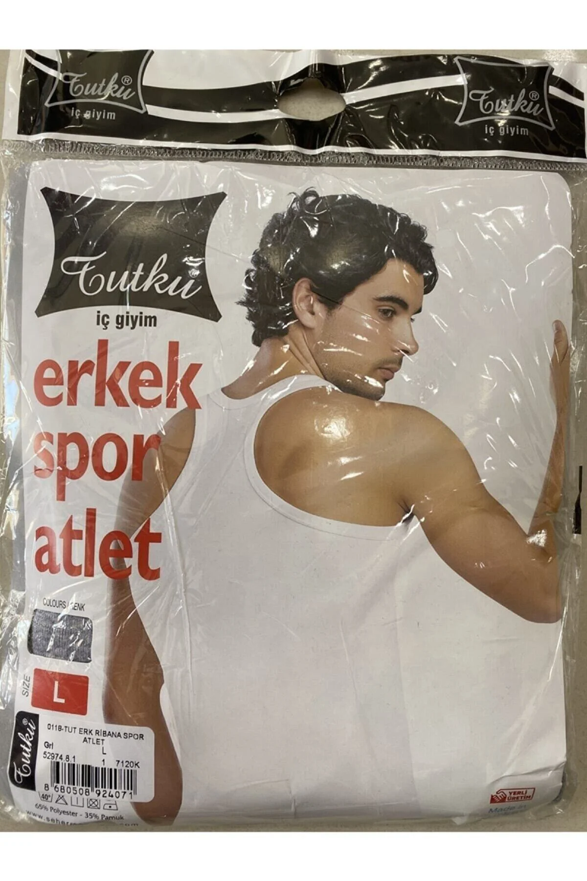 Erkek Ribana Spor Atlet 12 Adet Beyaz