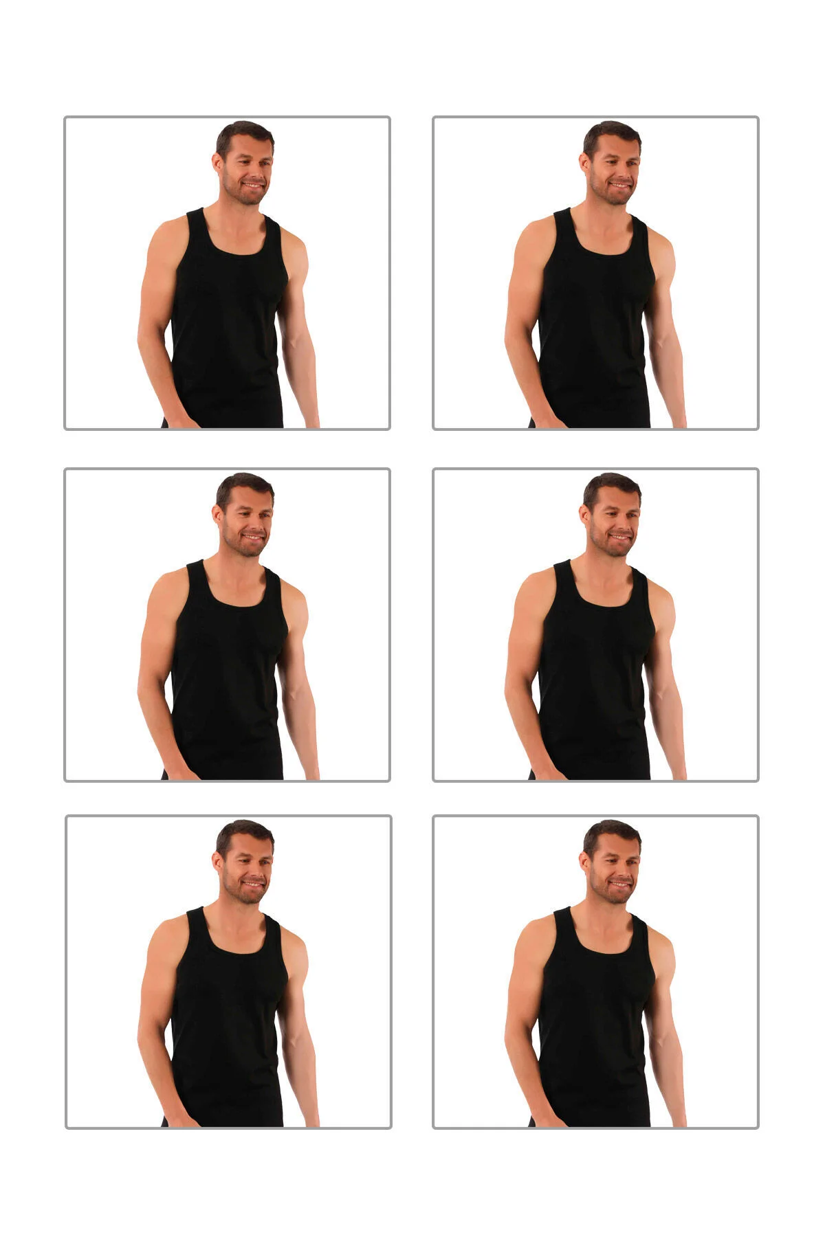 ERKEK RİBANA SPORCU ATLET 6'LI EKO PAKET BÜYÜK BEDENLİ
