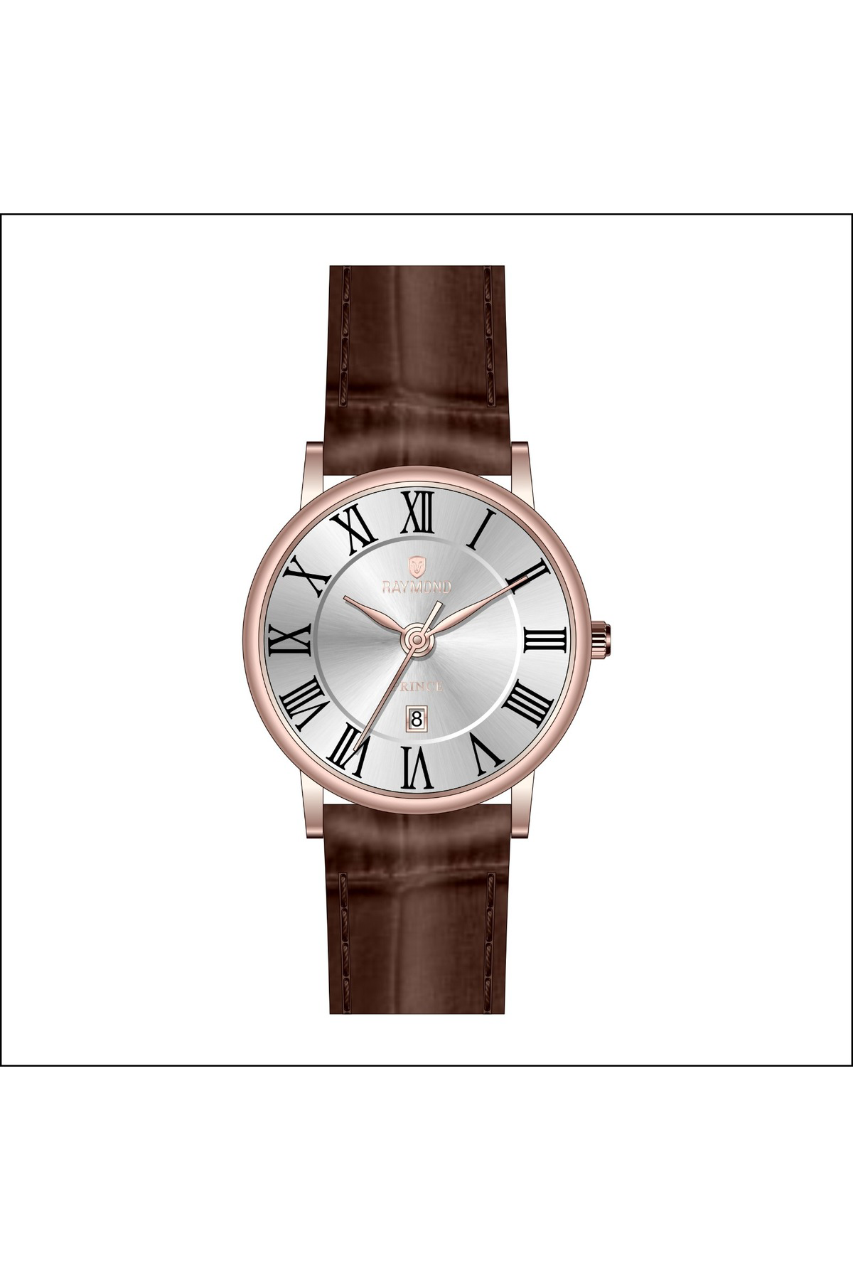 ERKEK ROMA RAKAMLI KLASİK RETRO SAAT - RYM-631820 RG-BK-W