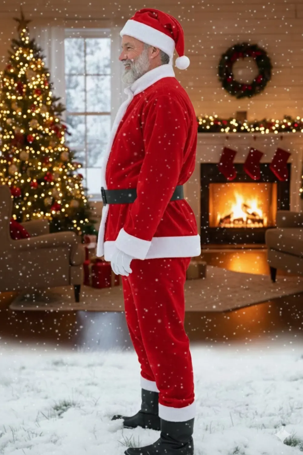 Parti Kırtasiye Erkek Santa Claus Kostümü Kırmızı Peluş Detaylı Yılbaşı Kutlama P Parti Kırtasiye Erkek Santa Claus Kostümü Kırmızı Peluş Detaylı Yılbaşı Kutlama P