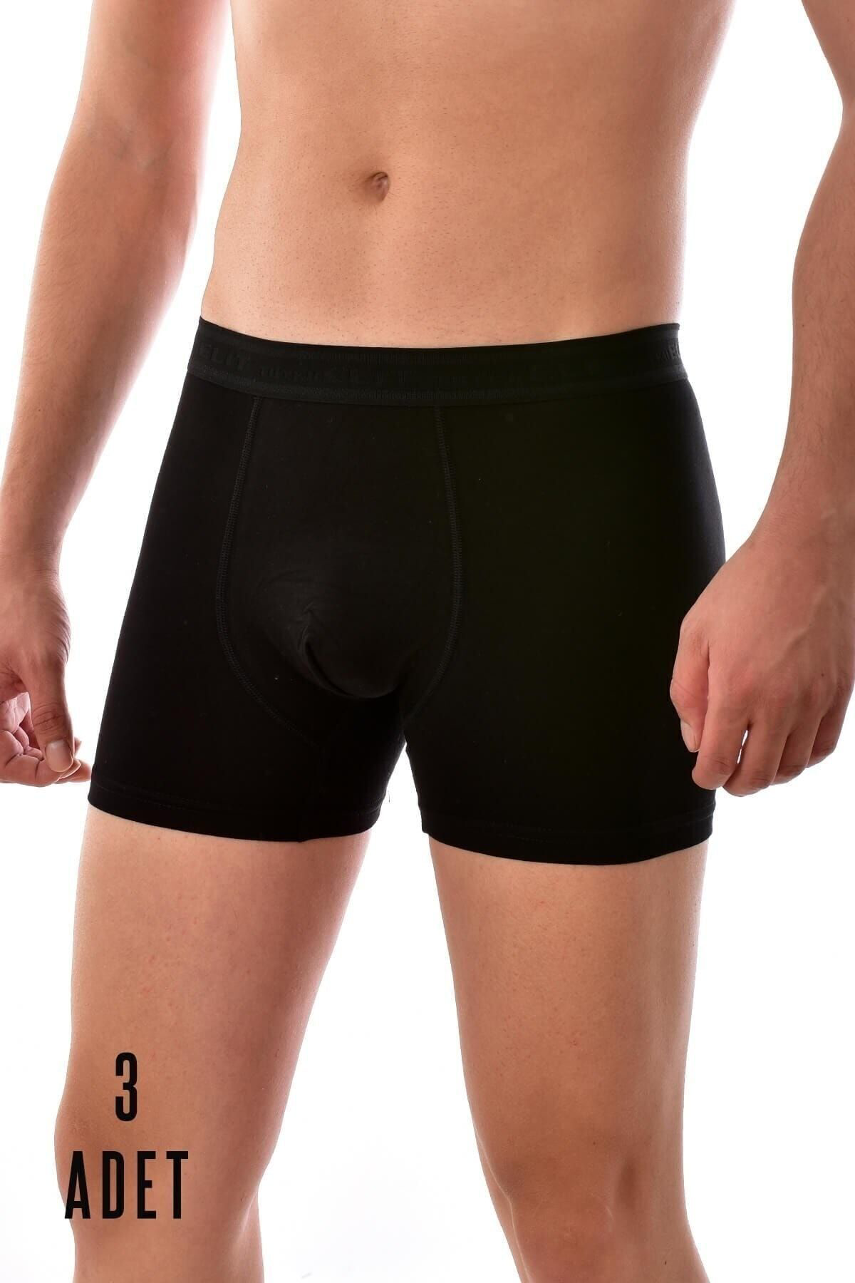 Erkek Siyah 3 Adet Elit Modal Elasthan Boxer 1251 Erkek Siyah 3 Adet Elit Modal Elasthan Boxer 1251